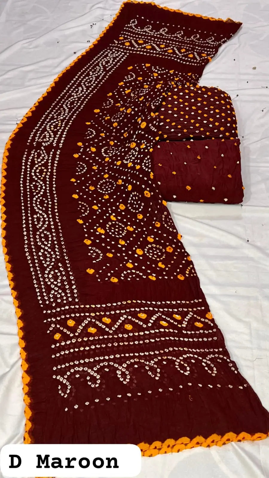 Cotton Satin Original Kutchi Bandhani Dress Material - Premium  from Ethenika.com - Just INR 2190! Shop now at Ethenika.com