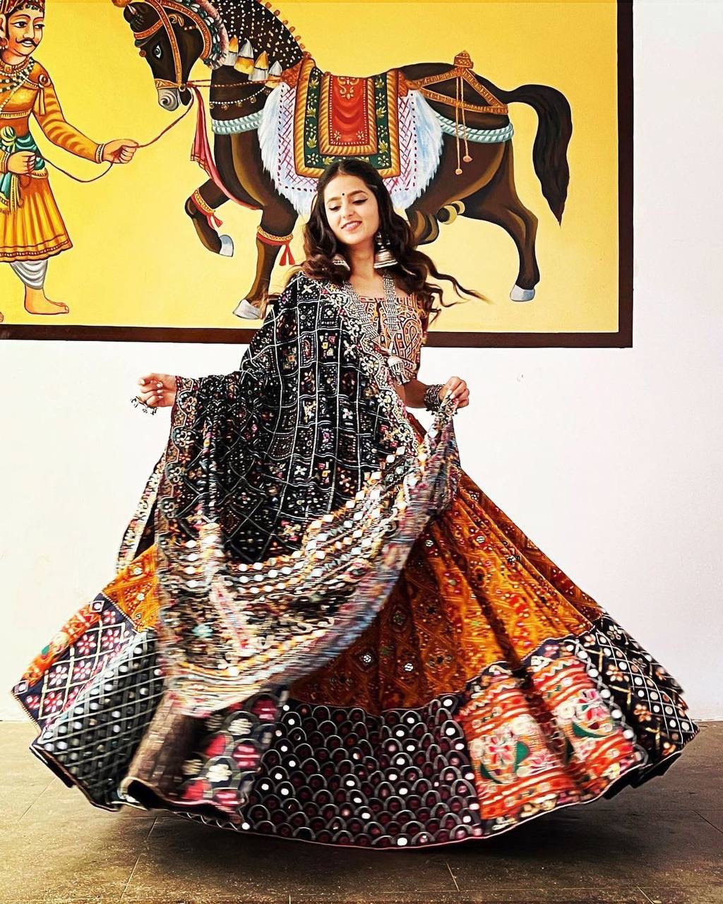 Butter Silk Kutchi Work Gujrati Chaniya Choli Set - Premium from Ethenika.com - Just INR 2790! Shop now at Ethenika.com