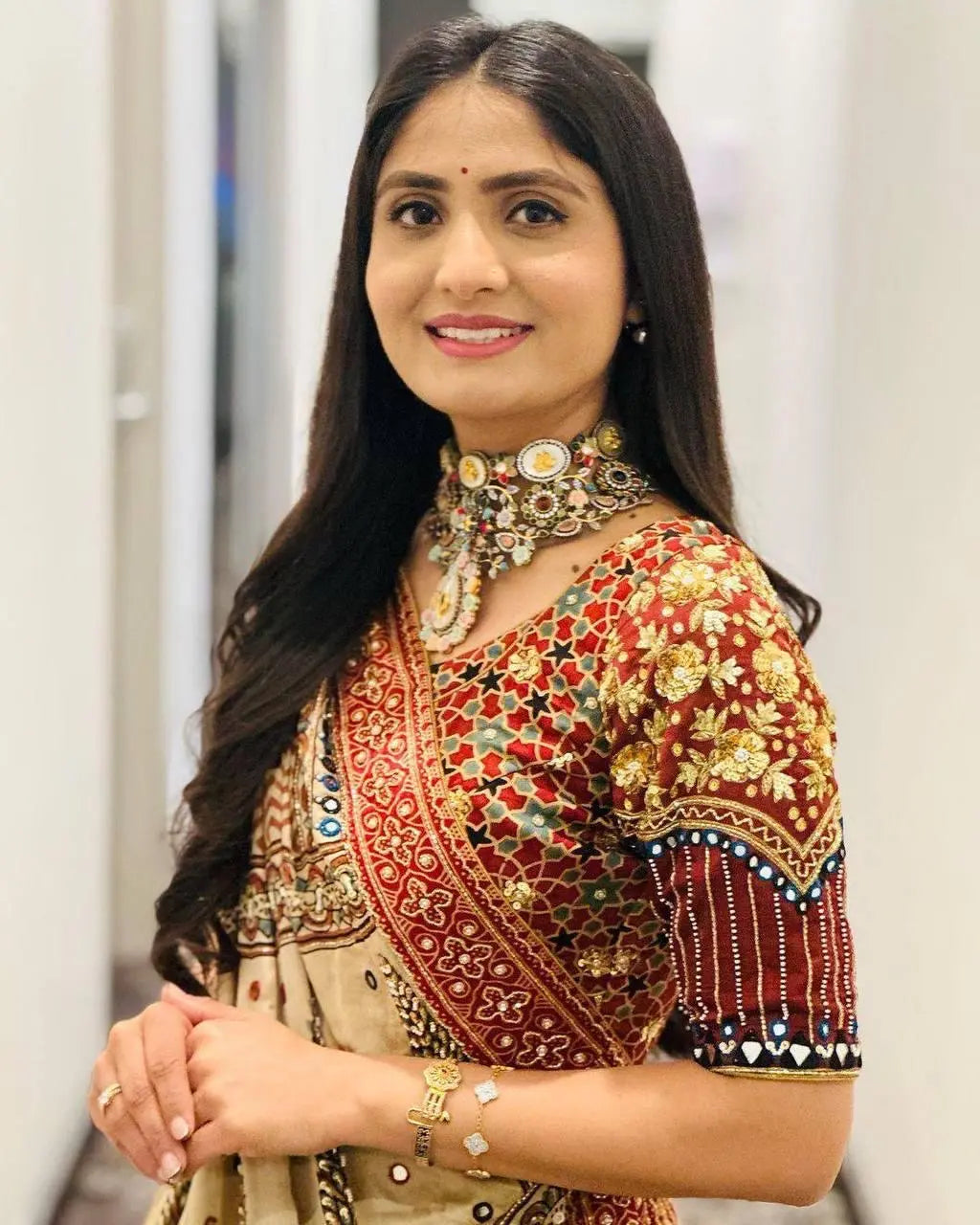 Heavy Muslin Digital Print Mirror Work Navratri Chaniya Choli - Premium from Ethenika.com - Just INR 2790! Shop now at Ethenika.com
