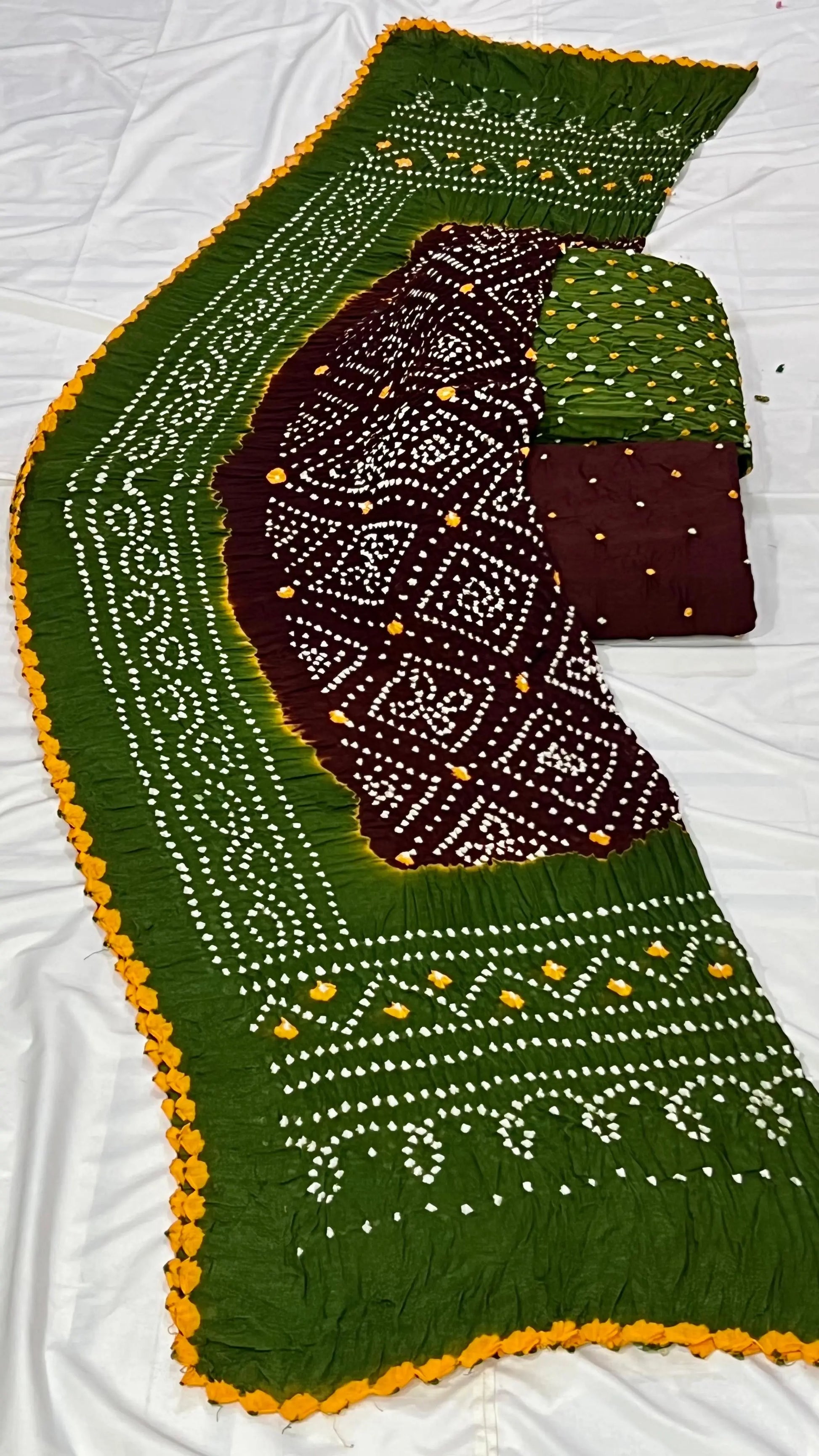 Cotton Satin Original Kutchi Bandhani Dress Material - Premium  from Ethenika.com - Just INR 2190! Shop now at Ethenika.com