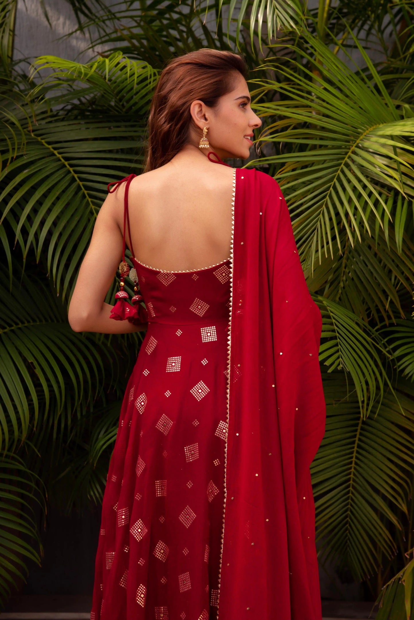 Georgette Blooming Flare Golden embroidery work Kurti Dupatta Set - Premium from Ethenika.com - Just INR 1890! Shop now at Ethenika.com