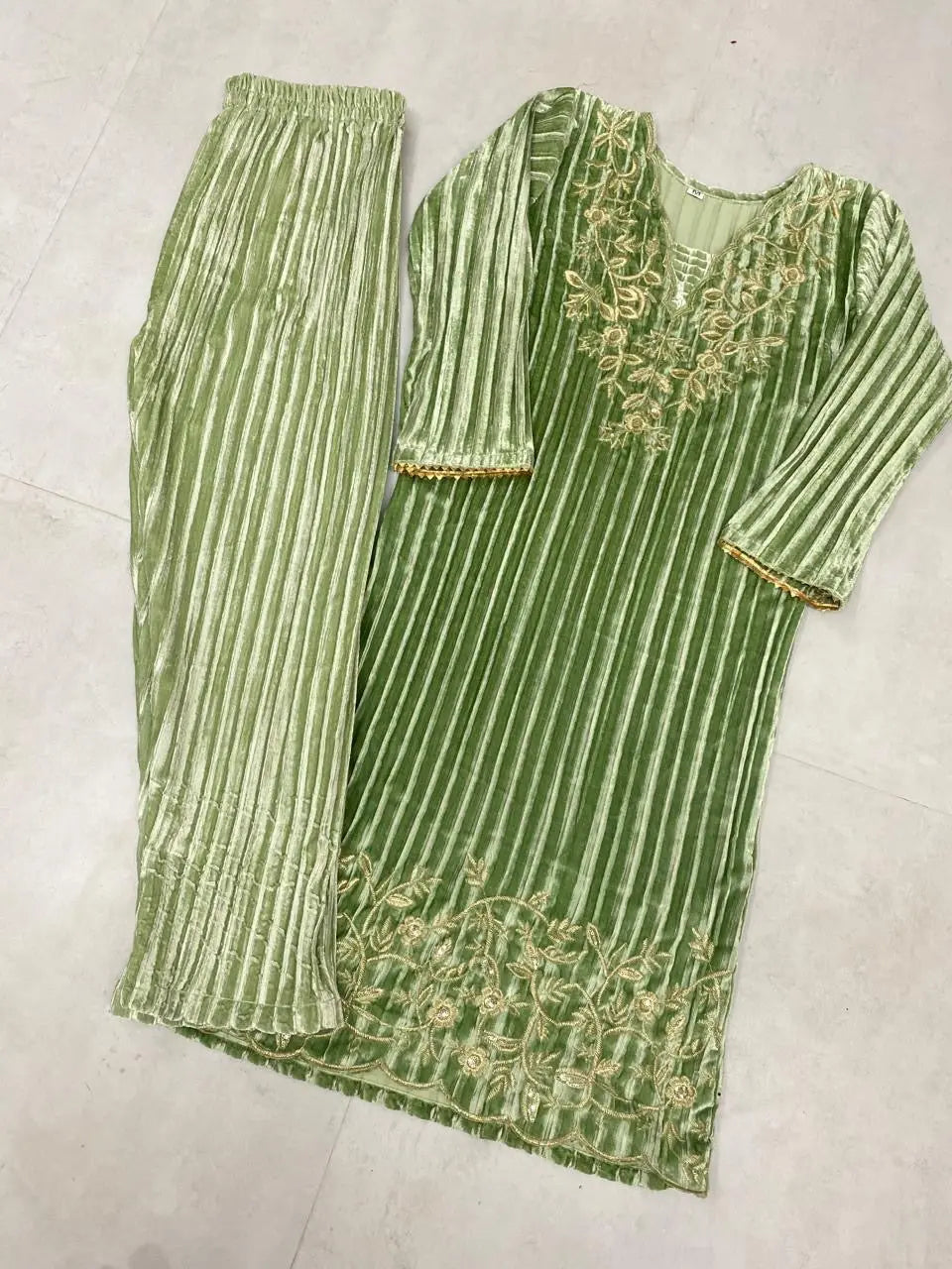 Ethenika Premium Embroidery work Winter Wear Velvet Suit - Premium  from Ethenika.com  - Just INR 2990! Shop now at Ethenika.com