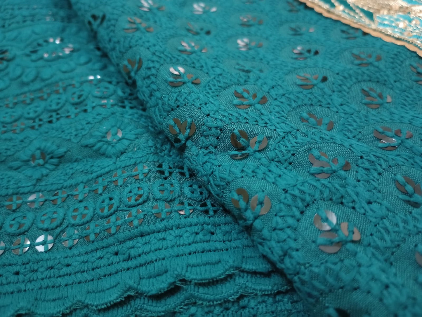 Cotton Chikankari with Neck work Womens Dress Material (Unstitched) - Premium from Ethenika.com - Just INR 1090! Shop now at Ethenika.com