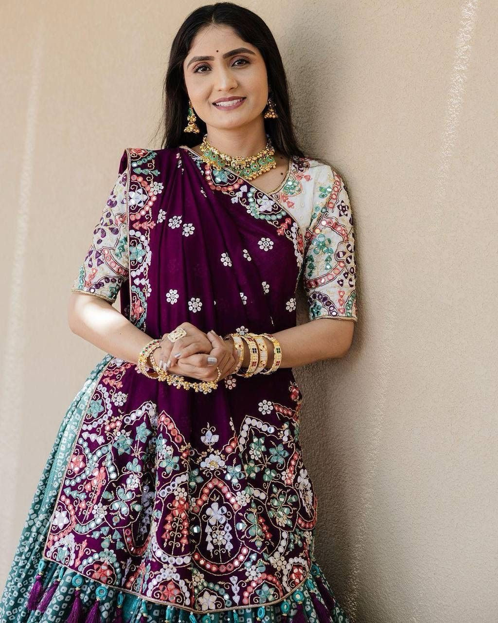 Muslin Cotton Digital Print Work Chaniya Choli Dress (Stitched) - Premium from Ethenika.com - Just INR 3590! Shop now at Ethenika.com