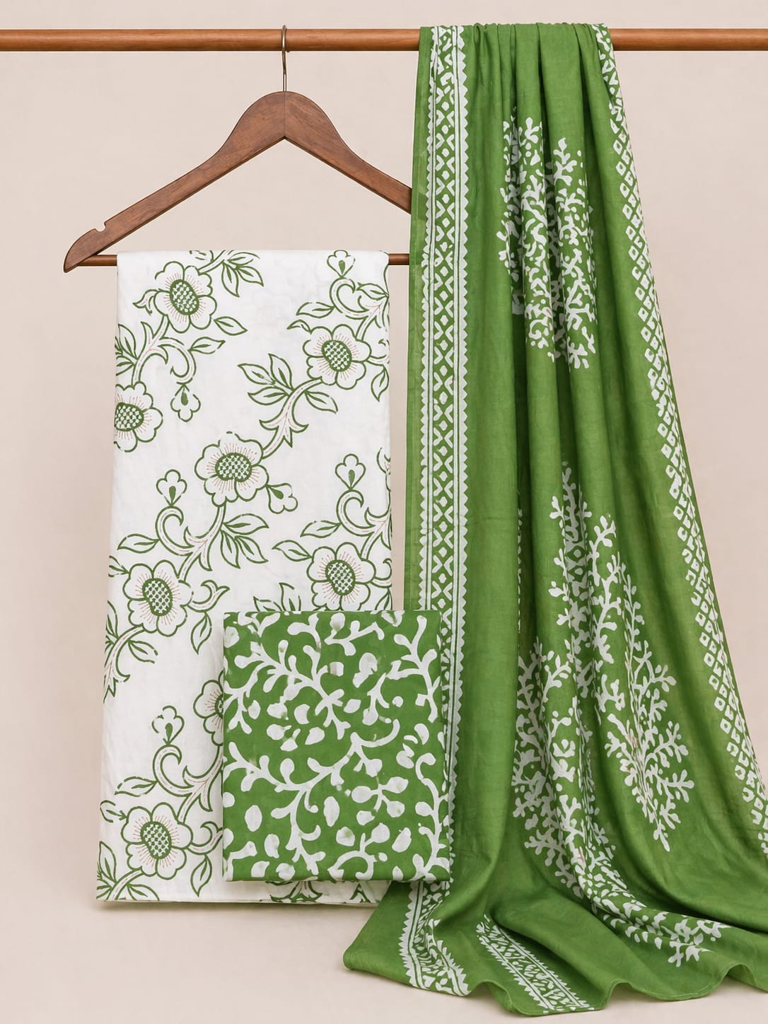 Cotton Authentic Block Print Work Summer Special Batik Dress Material