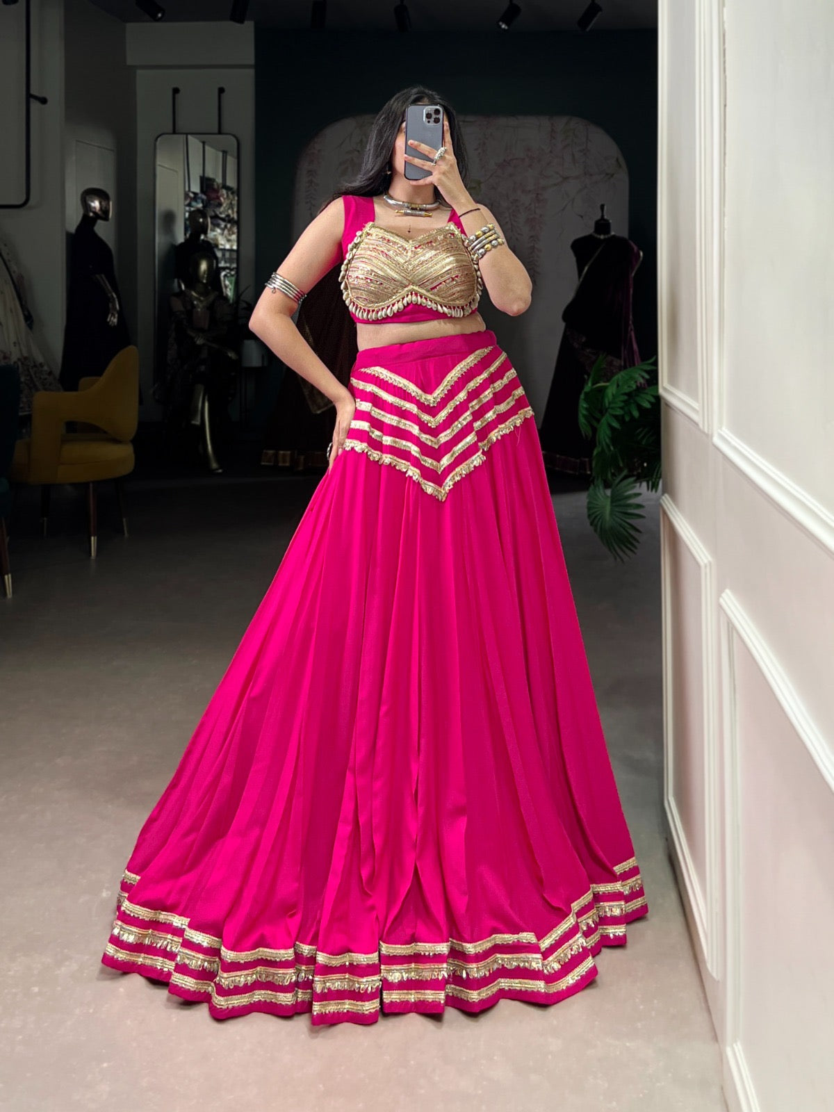 Rayon Sequence Lace with Kodi Work Navratri Special Designer Chaniya Choli (Ready to Wear)