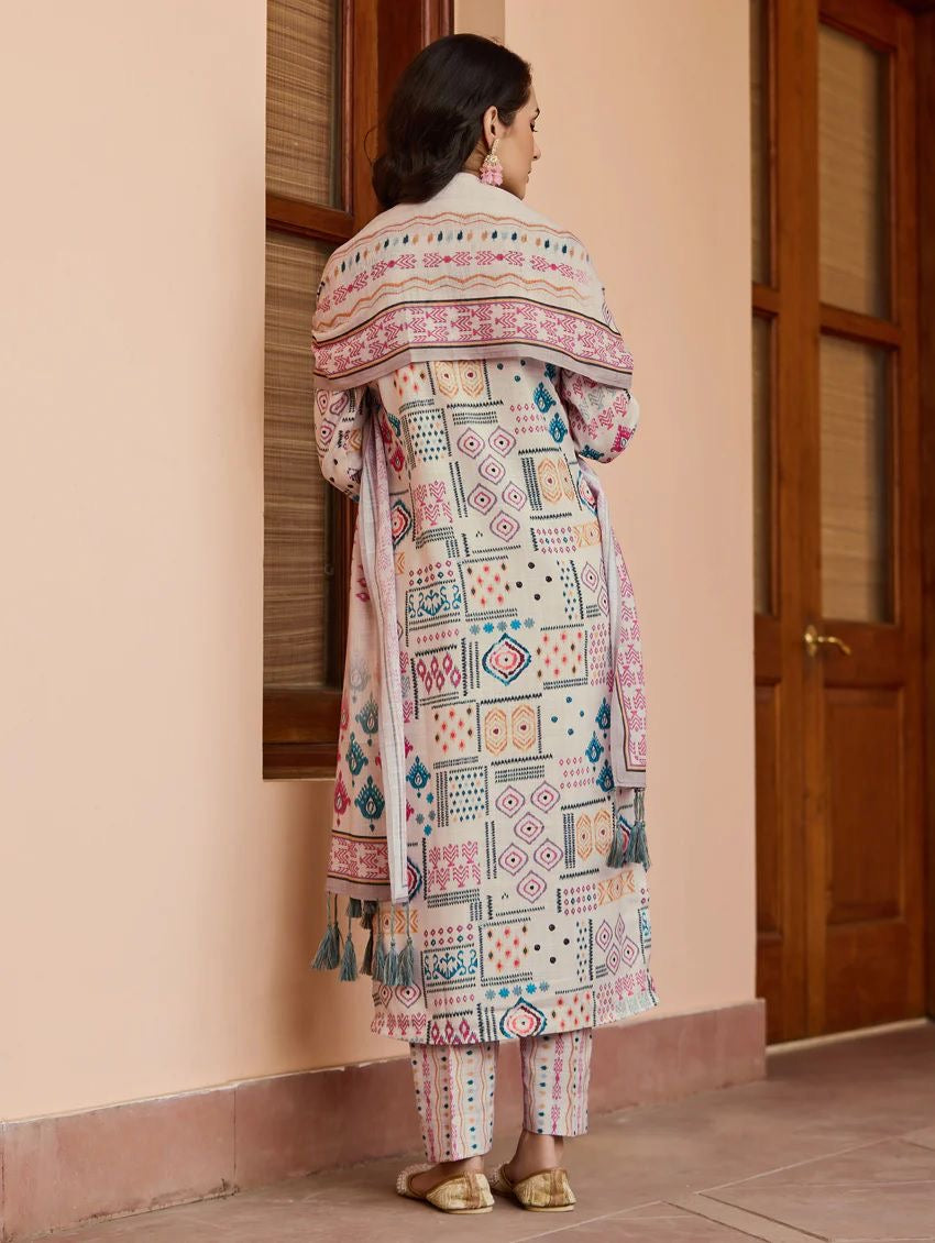 Cotton Summer Special Digital Printed Kurti Pant Dupatta Set - Premium from Ethenika.com - Just INR 1890! Shop now at Ethenika.com