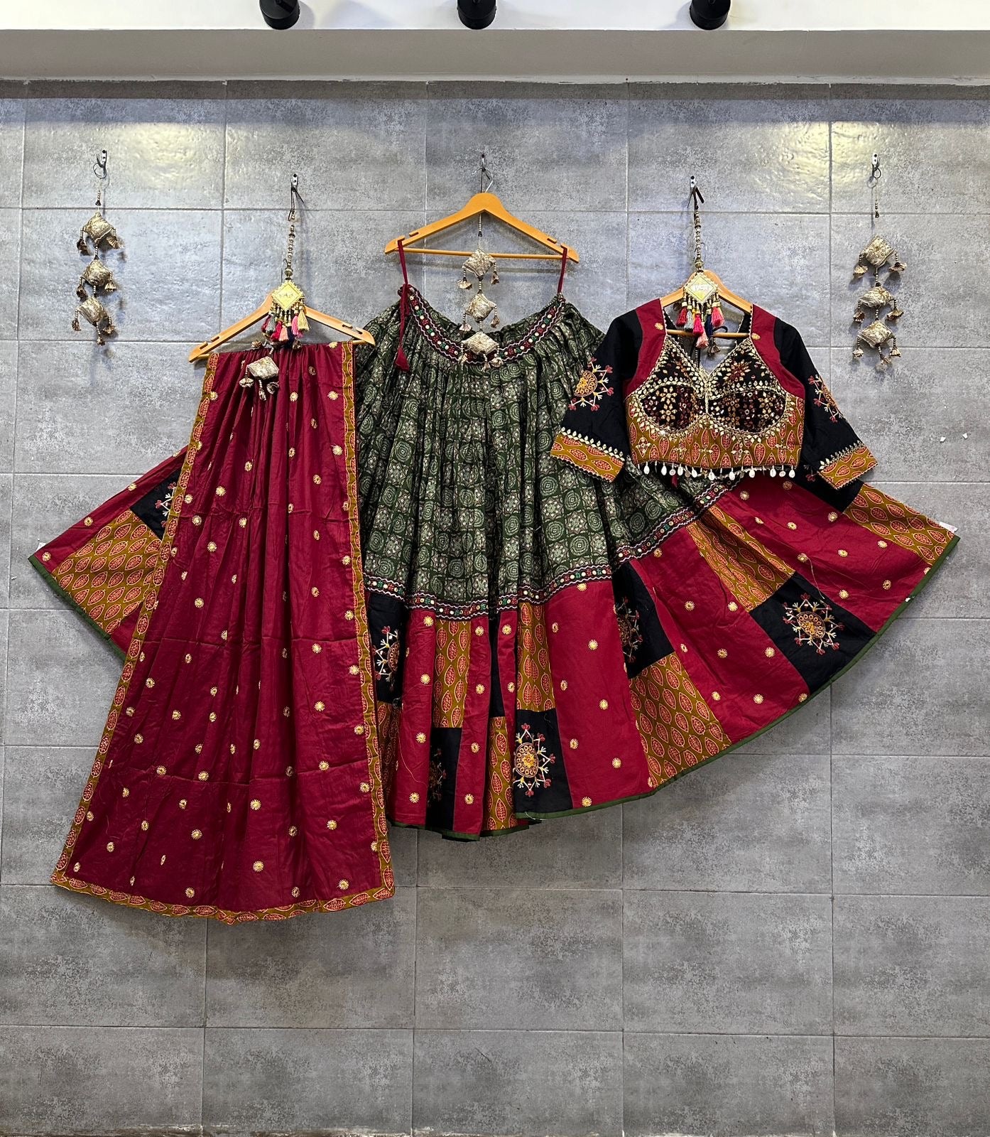 Pure Ikkat Cotton Gamthi Work Navratri Special Chaniya Choli - Premium from Ethenika.com - Just INR 6590! Shop now at Ethenika.com