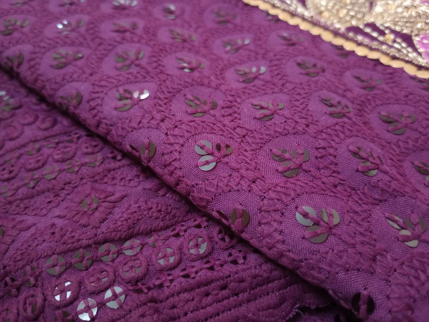 Cotton Chikankari with Neck work Womens Dress Material (Unstitched) - Premium from Ethenika.com - Just INR 1090! Shop now at Ethenika.com