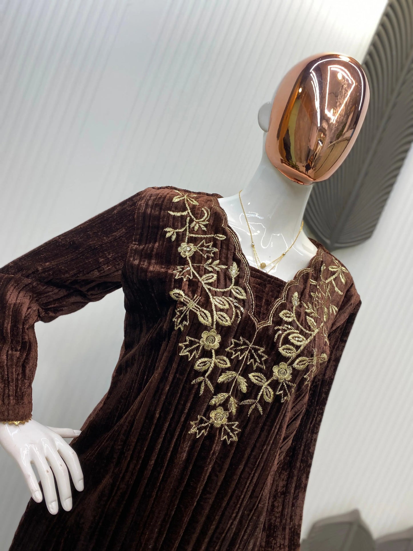Ethenika Premium Embroidery work Winter Wear Velvet Suit - Premium from Ethenika.com - Just INR 2990! Shop now at Ethenika.com