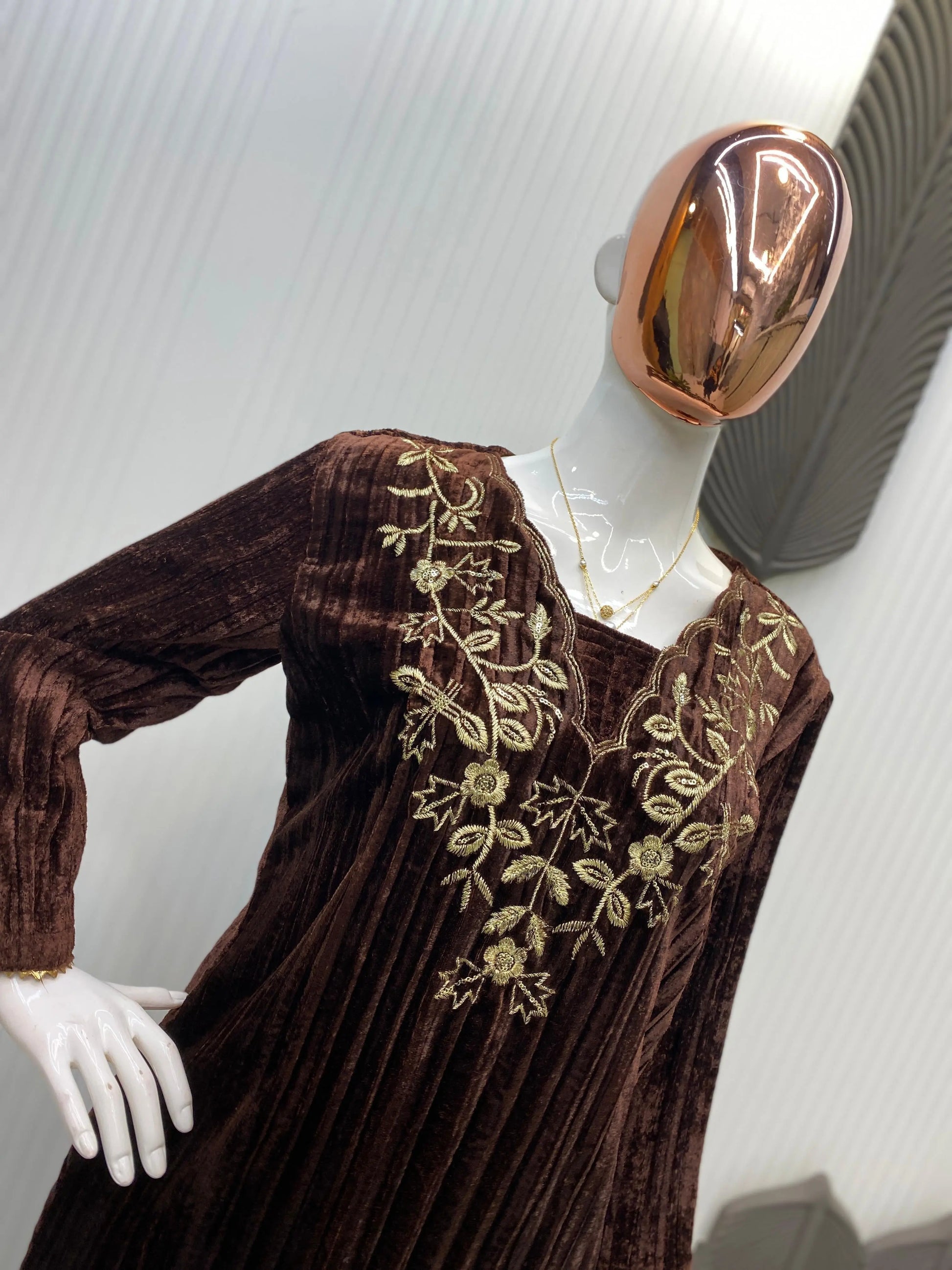 Ethenika Premium Embroidery work Winter Wear Velvet Suit - Premium  from Ethenika.com  - Just INR 2990! Shop now at Ethenika.com