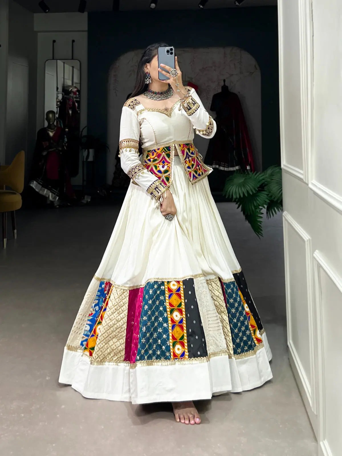 Rayon gamthi work White Concept Navratri Special Chaniya Choli - Premium  from Ethenika.com - Just INR 5590! Shop now at Ethenika.com