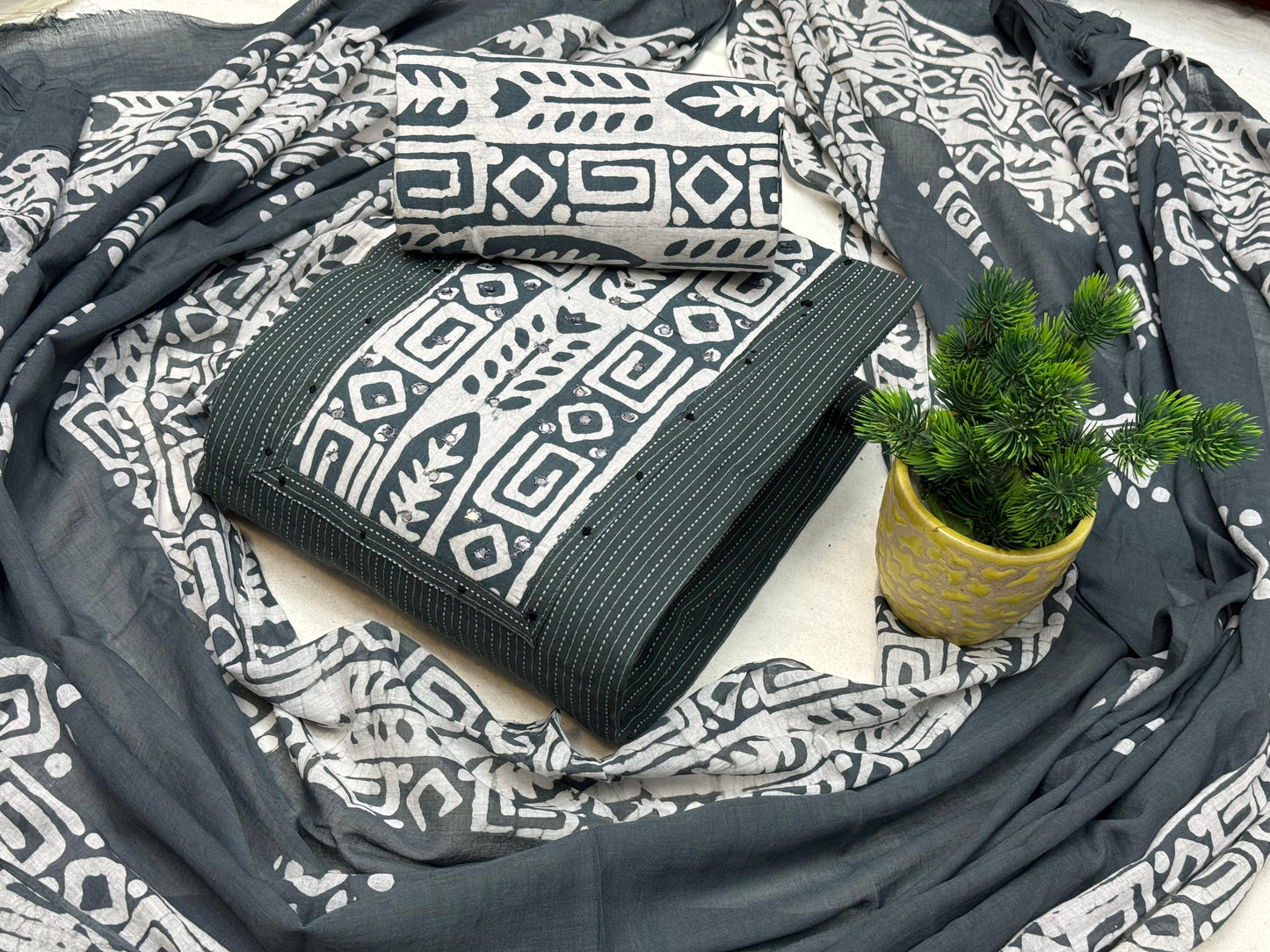 Cotton Printed Dress Material - Premium from Ethenika.com - Just INR 1690! Shop now at Ethenika.com