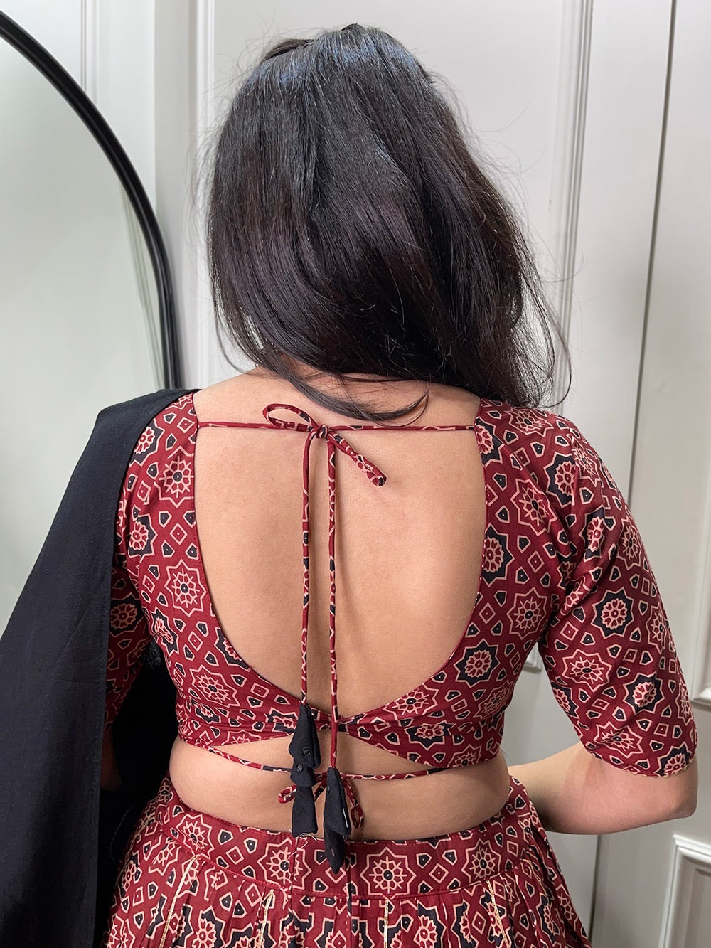 Pure Cotton Mirror Shell work Navratri Special Lehenga Choli - Premium from Ethenika.com - Just INR 5990! Shop now at Ethenika.com