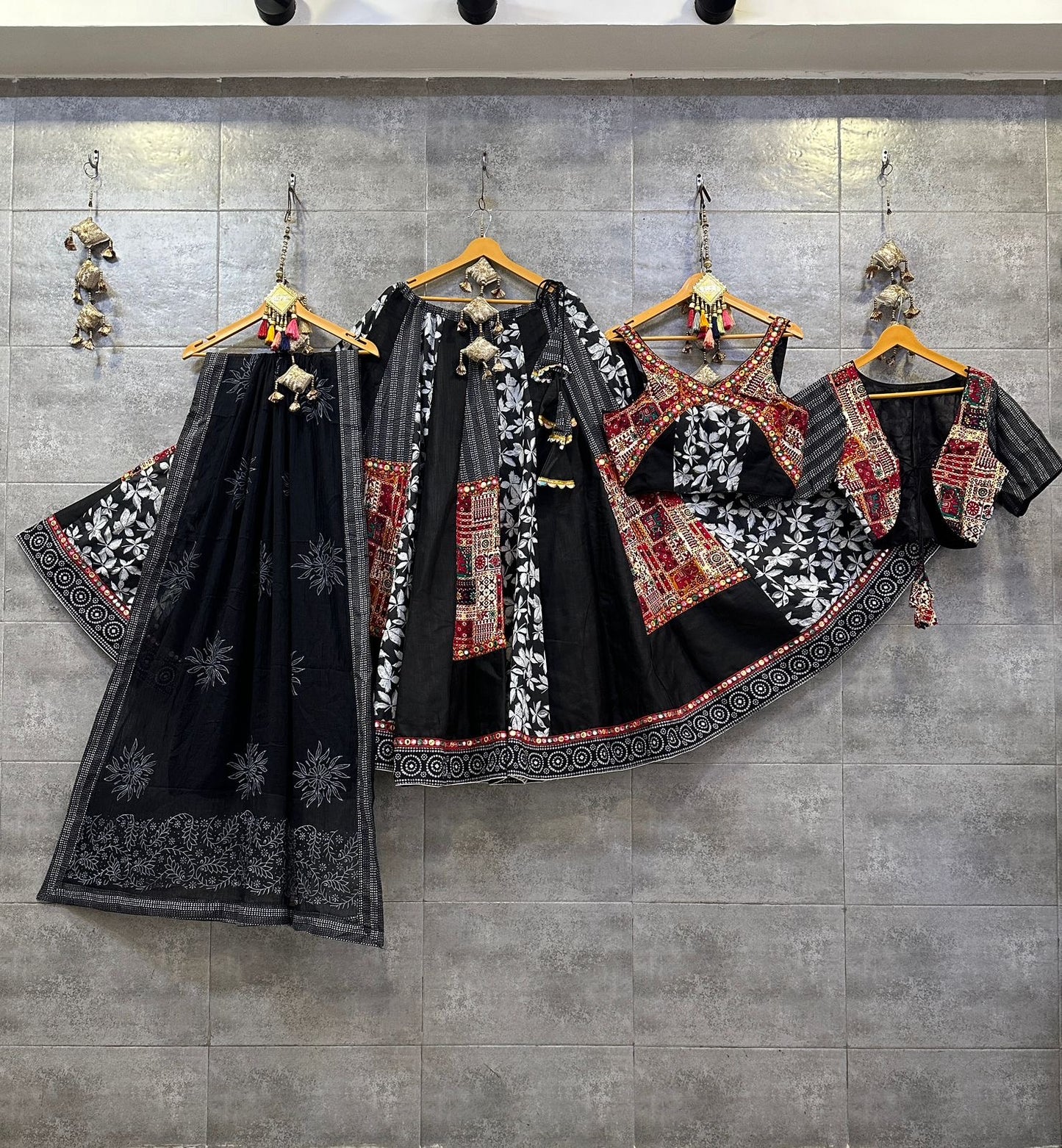 Pure Ikkat Cotton Gamthi Work Navratri Special Chaniya Choli - Premium from Ethenika.com - Just INR 6590! Shop now at Ethenika.com
