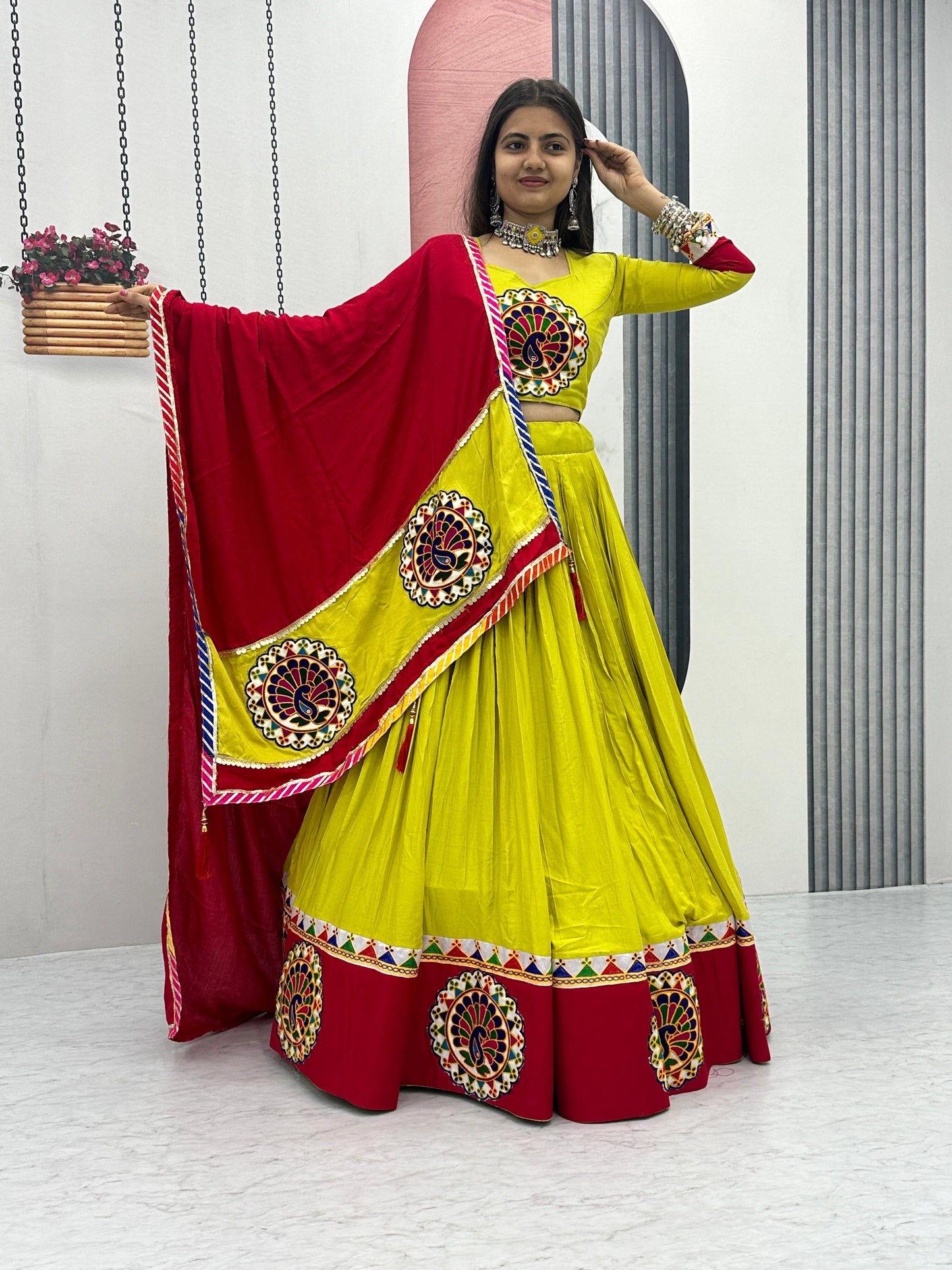 Pure Cotton Gamthi work Navratrti Special Chaniya Choli - Premium from Ethenika.com - Just INR 2990! Shop now at Ethenika.com