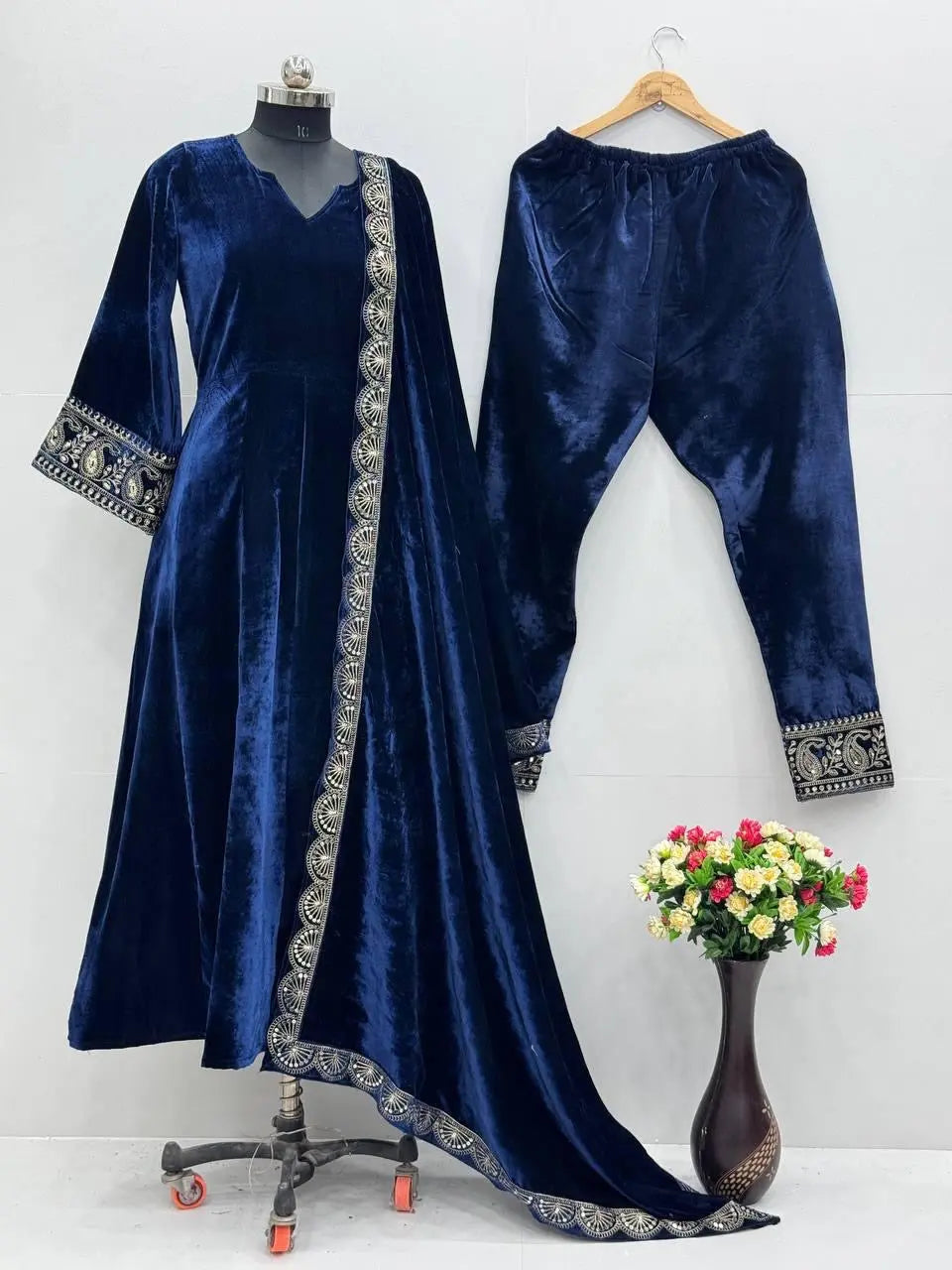 Ethenika Premium Ready to wear Velvet Suit - Premium  from Ethenika.com  - Just INR 2990! Shop now at Ethenika.com
