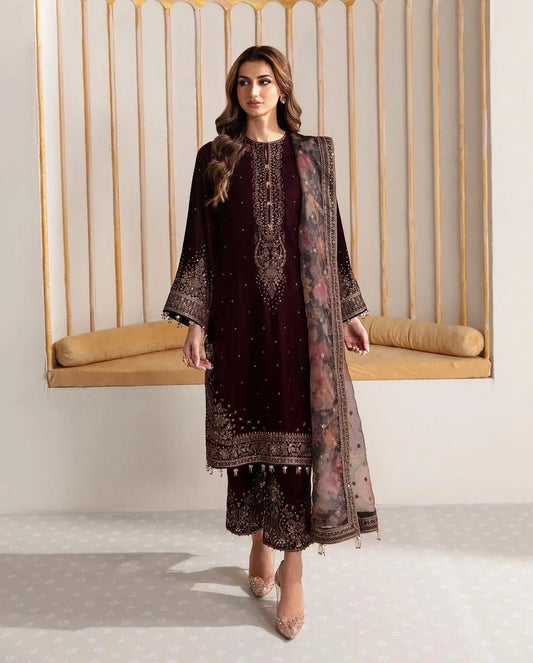 Viscose Sequence work Party Wear Velvet Suit - Premium  from Ethenika.com  - Just INR 3290! Shop now at Ethenika.com