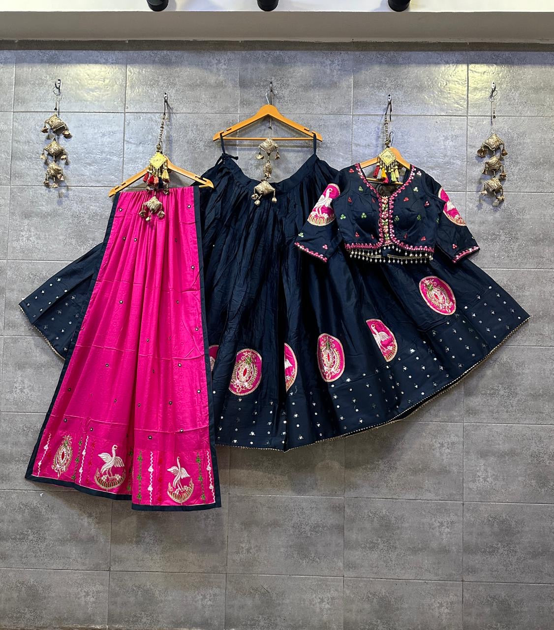 Jaam Cotton Silk Gamthi work Navratri Special Chaniya Choli - Premium from Ethenika.com - Just INR 6590! Shop now at Ethenika.com