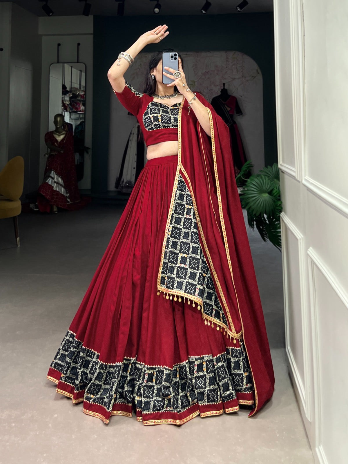 Rayon Gamthi Gota Patta work Navratri Special Chaniya Choli - Premium from Ethenika.com - Just INR 4990! Shop now at Ethenika.com