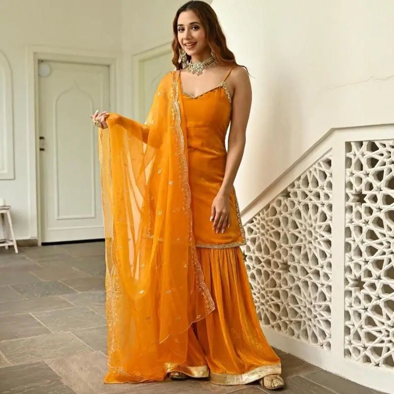 Winter Special Velvet Sharara Set - Premium from Ethenika.com - Just INR 2490! Shop now at Ethenika.com