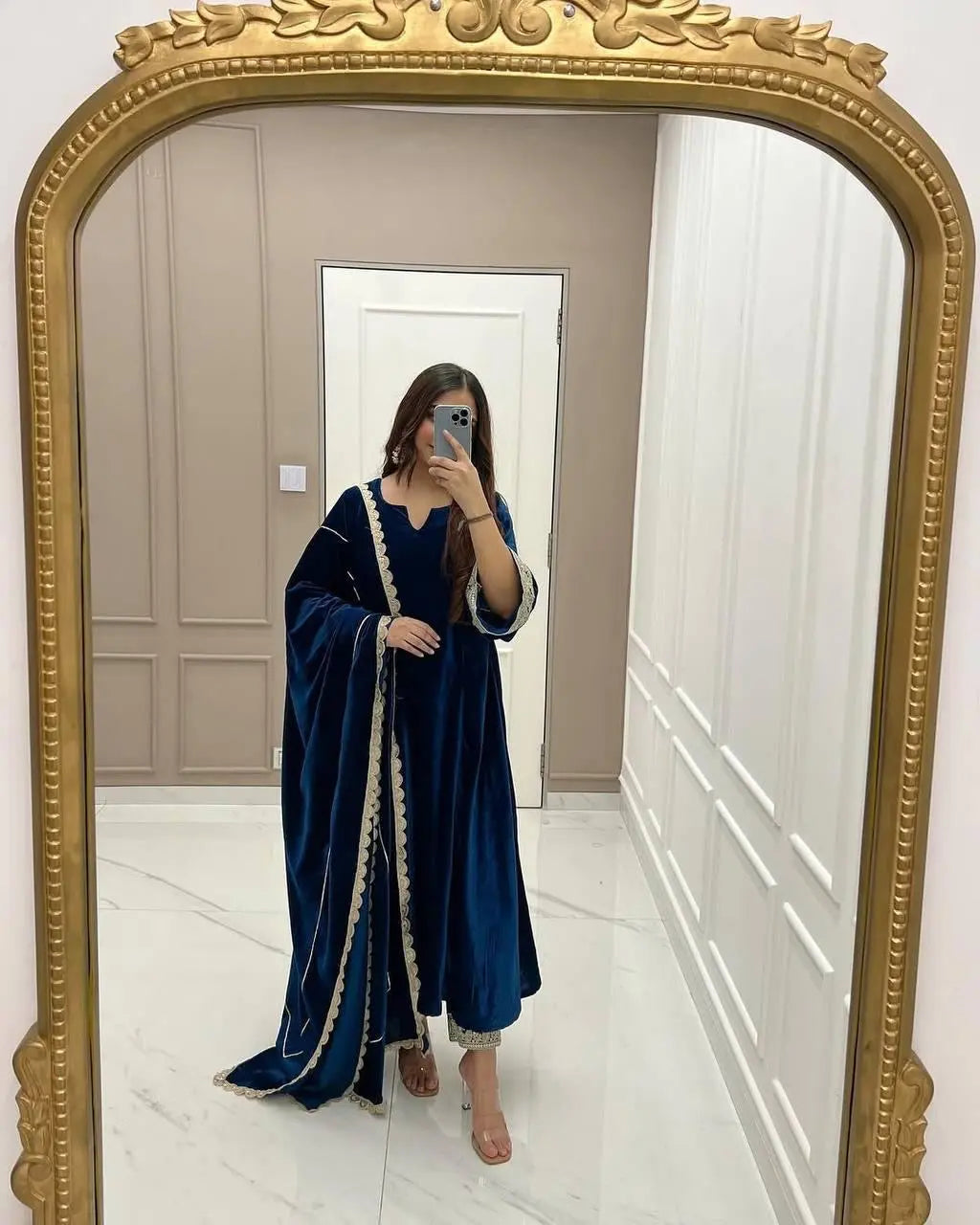 Ethenika Premium Ready to wear Velvet Suit - Premium  from Ethenika.com  - Just INR 2990! Shop now at Ethenika.com