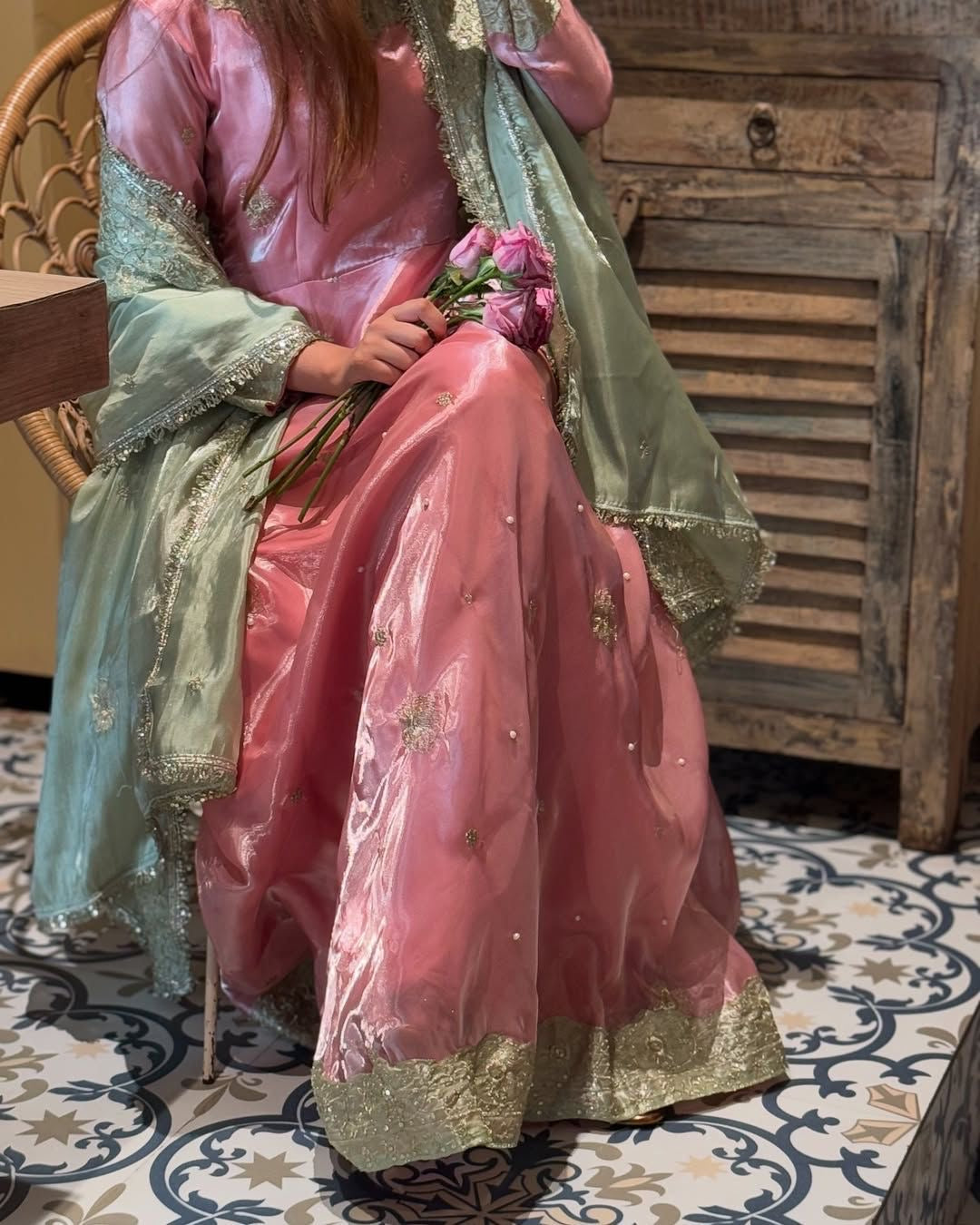 Ethenika Special Sequence Embroidery Moti work Flair Kurti Pant Dupatta Set (Stitched) - Premium from Ethenika.com - Just INR 2990! Shop now at Ethenika.com