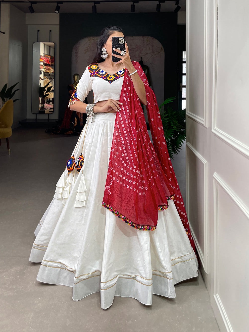 Pure Cotton Gota Patti work Navratri special Lehenga Choli