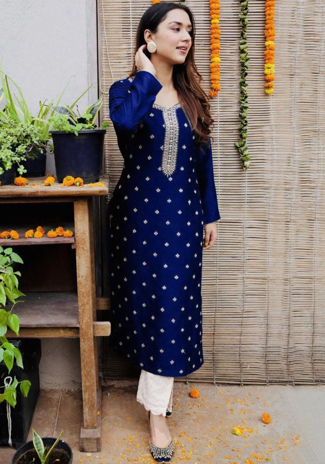 Reyon Embroided Kurti - Premium from Ethenika.com - Just INR 1090! Shop now at Ethenika.com