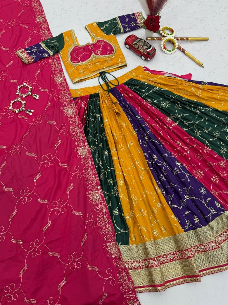 Multicolor Designer Chaniya Choli for Navratri