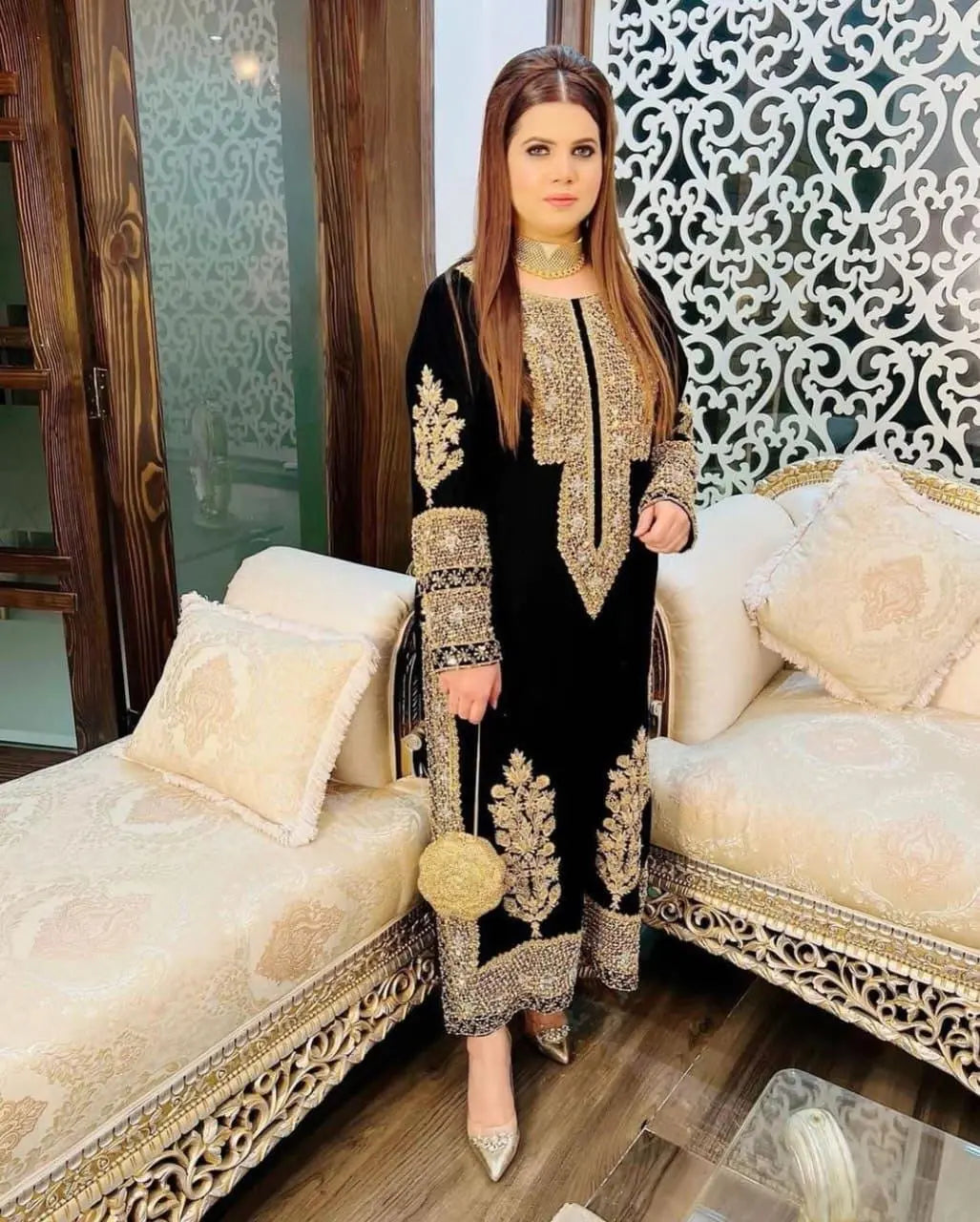 Georgette Heavy Sequence Work Pakistani Kurti Pant Set ( Stitched) - Premium from Ethenika.com - Just INR 3490! Shop now at Ethenika.com