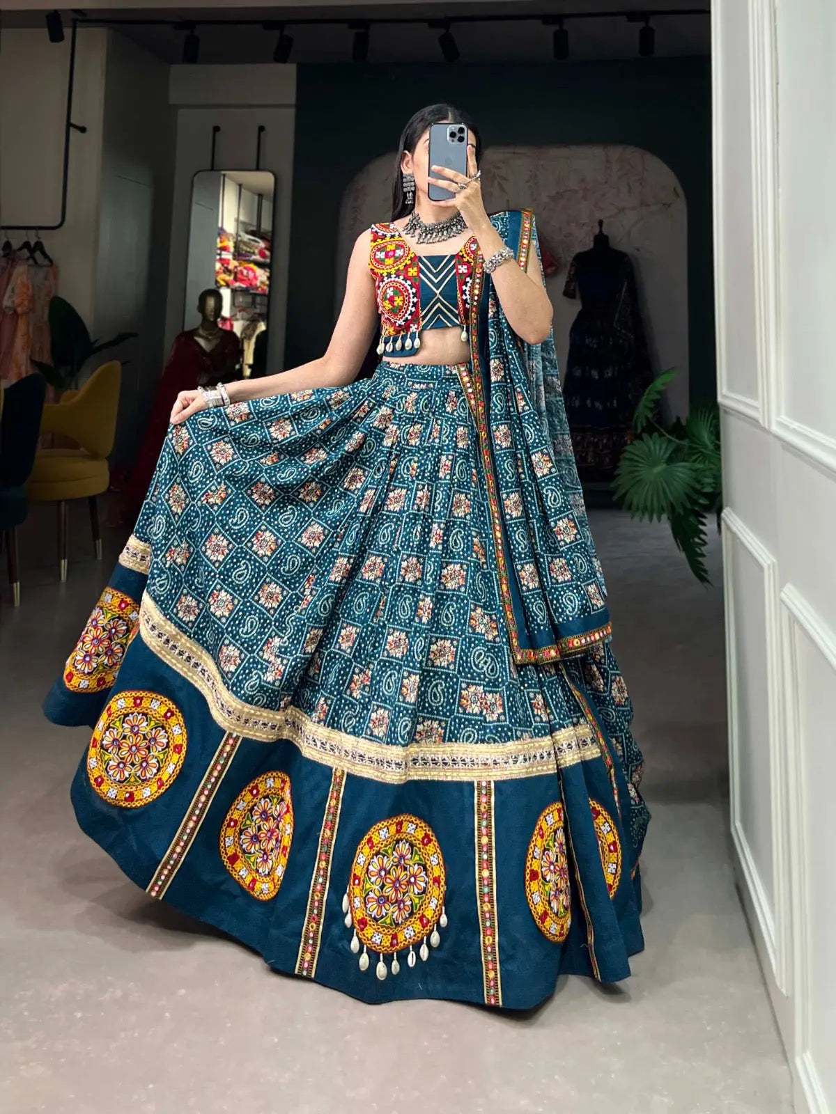 Rayon Printed Foil Gamthi Work Navratri Special Chaniya Choli - Premium  from Ethenika.com - Just INR 4990! Shop now at Ethenika.com