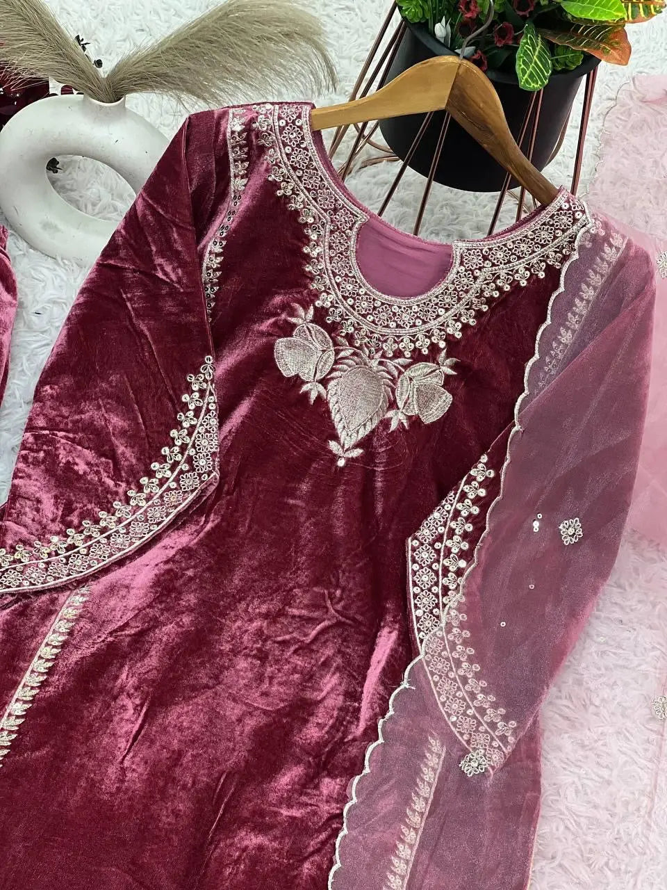 Premium Ethenika Winter Wear Velvet Suit - Premium  from Ethenika.com  - Just INR 2990! Shop now at Ethenika.com
