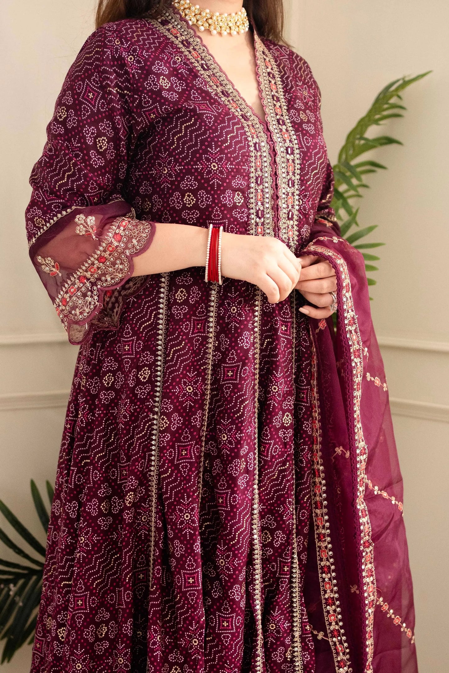 Premium Zari Weaving Printed Kurti Pant Dupatta Set (Stitched) - Premium from Ethenika.com - Just INR 2590! Shop now at Ethenika.com