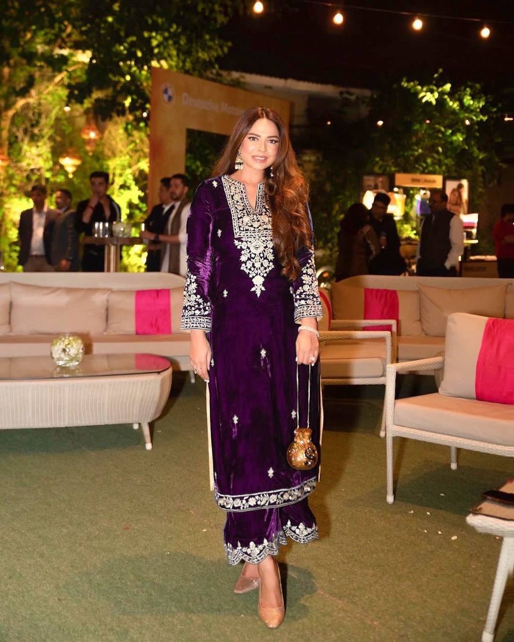 Thread Embroidery work Velvet Suit (Stitched) - Premium  from Ethenika.com - Just INR 2790! Shop now at Ethenika.com