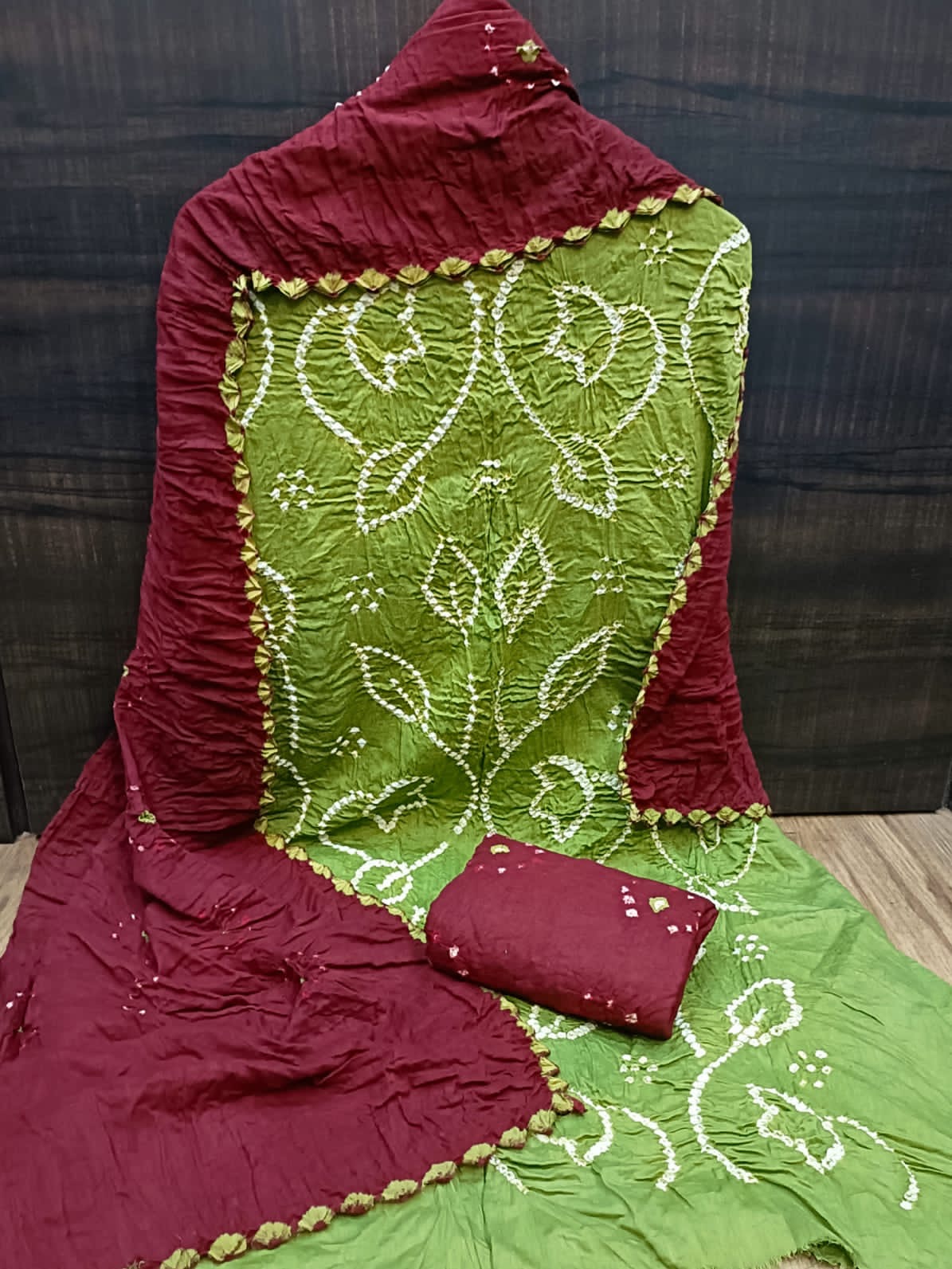 Cotton Kutch Barik Bandhej work Bandhani Material - Premium from Ethenika.com - Just INR 1490! Shop now at Ethenika.com