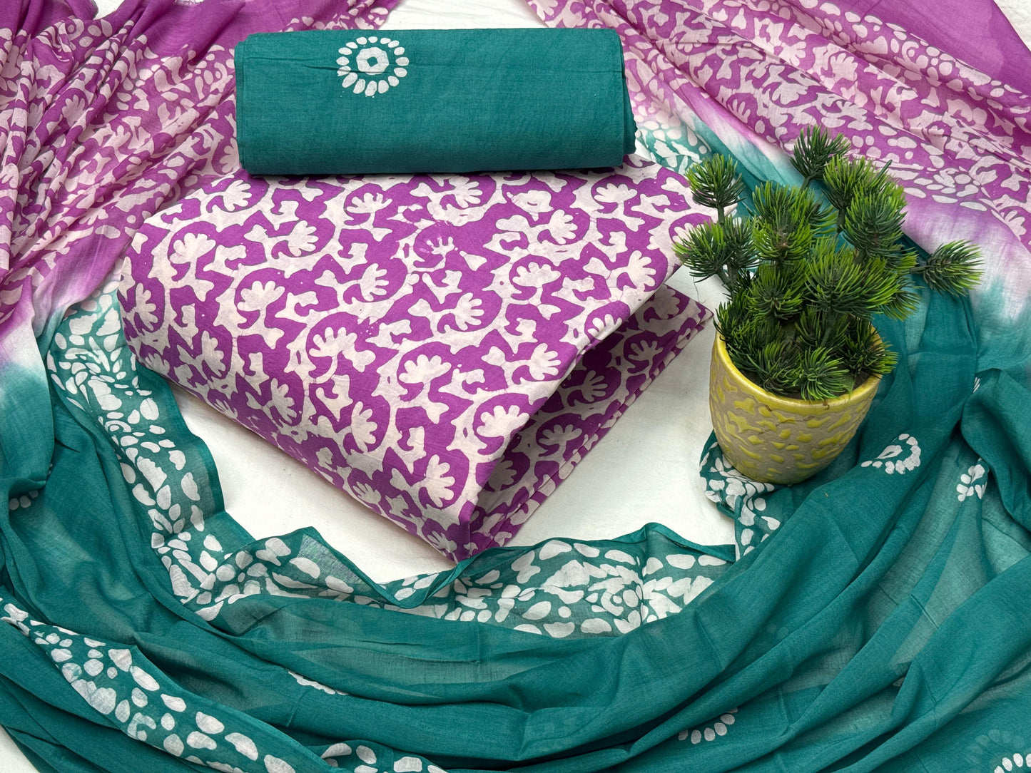 Cotton Hand Blocked Wax Batik - Premium  from Ethenika.com - Just INR 1490! Shop now at Ethenika.com