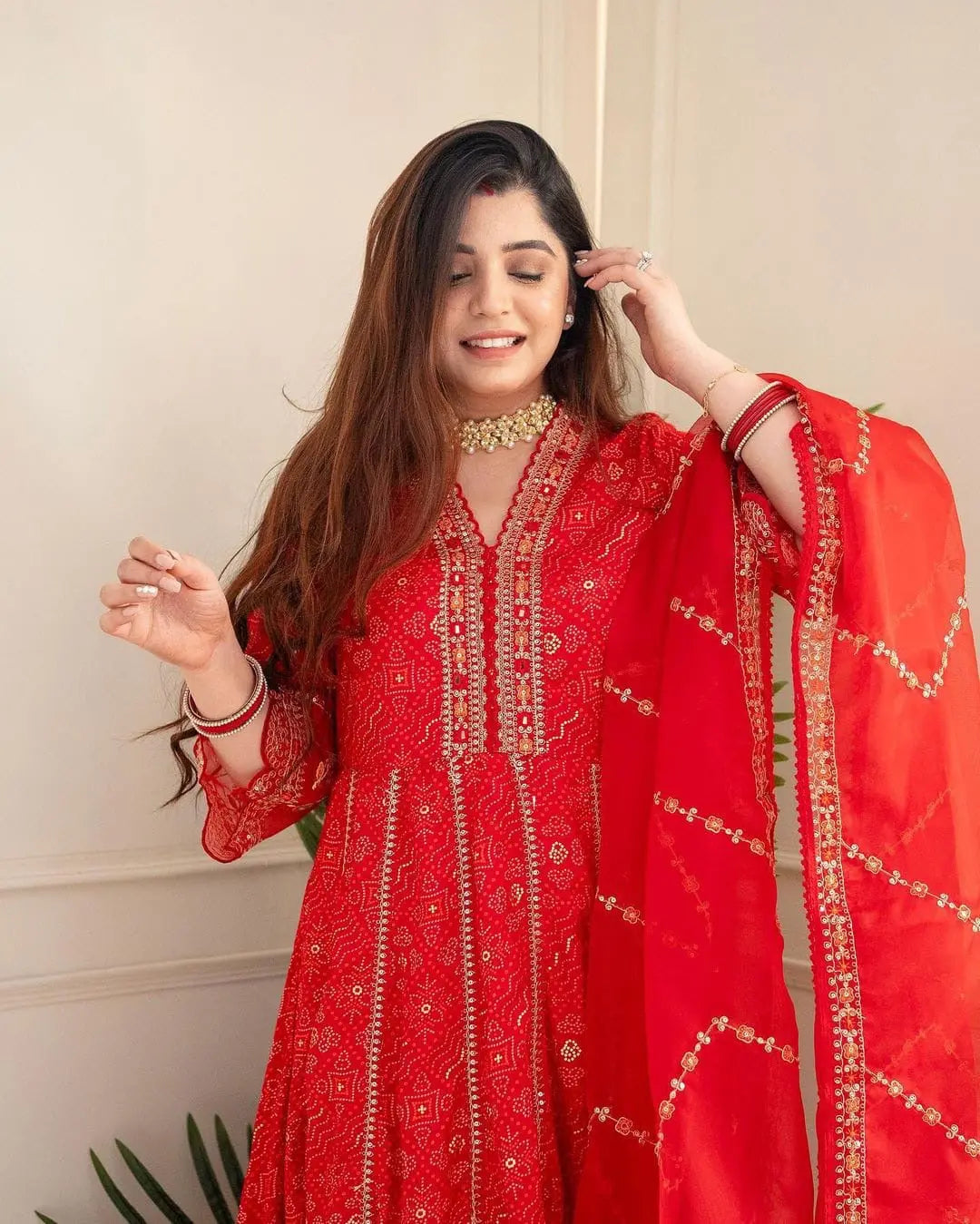 Premium Zari Weaving Printed Kurti Pant Dupatta Set (Stitched) - Premium from Ethenika.com - Just INR 2590! Shop now at Ethenika.com