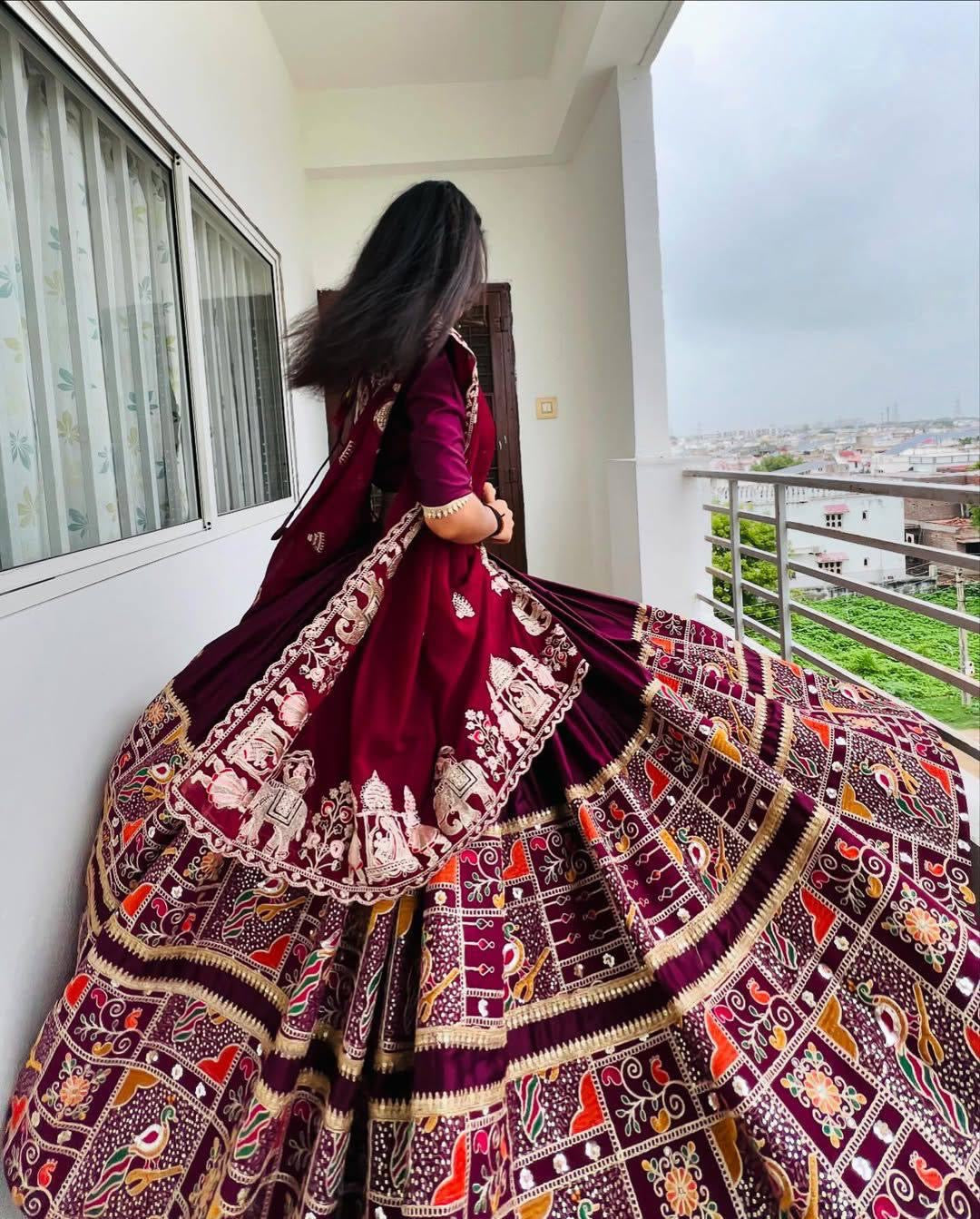 Ethenika Authentic Muslin Designer Chaniya Choli