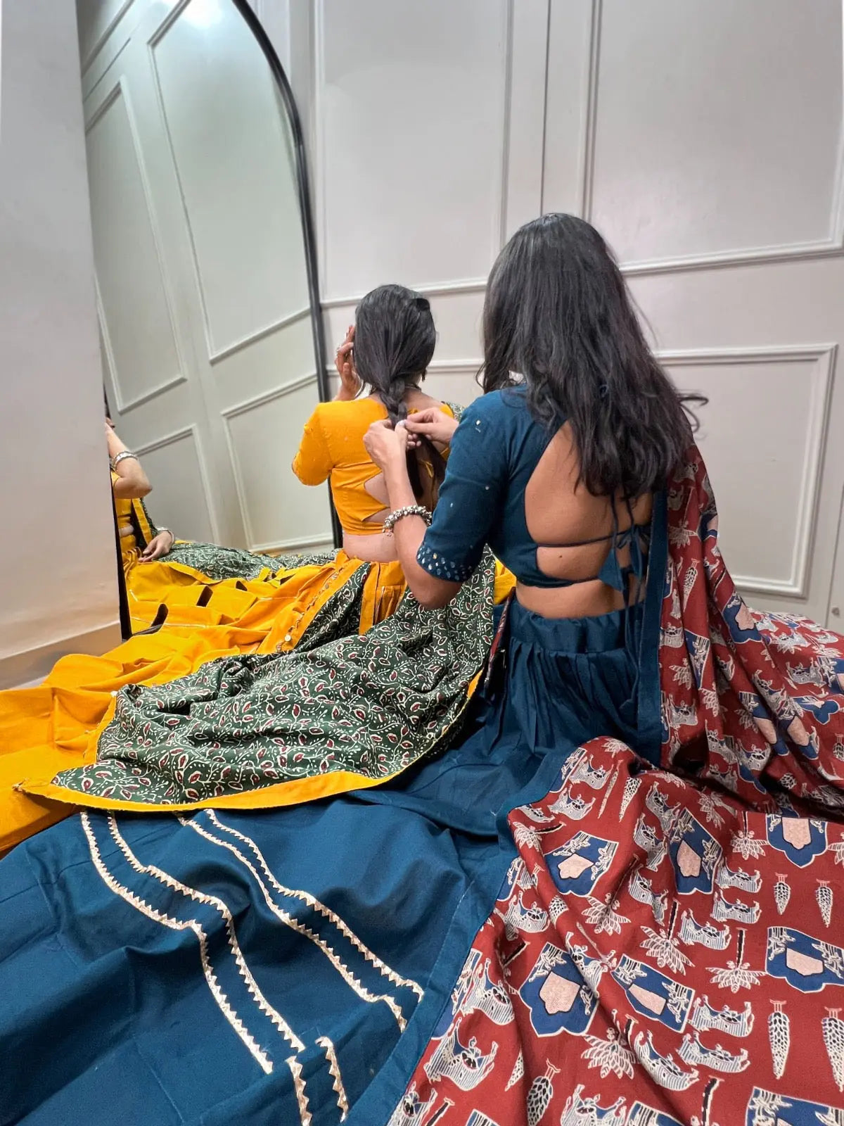 Pure Cotton Gamthi Kodi Work Navratri Special Chaniya Choli - Premium from Ethenika.com - Just INR 4590! Shop now at Ethenika.com