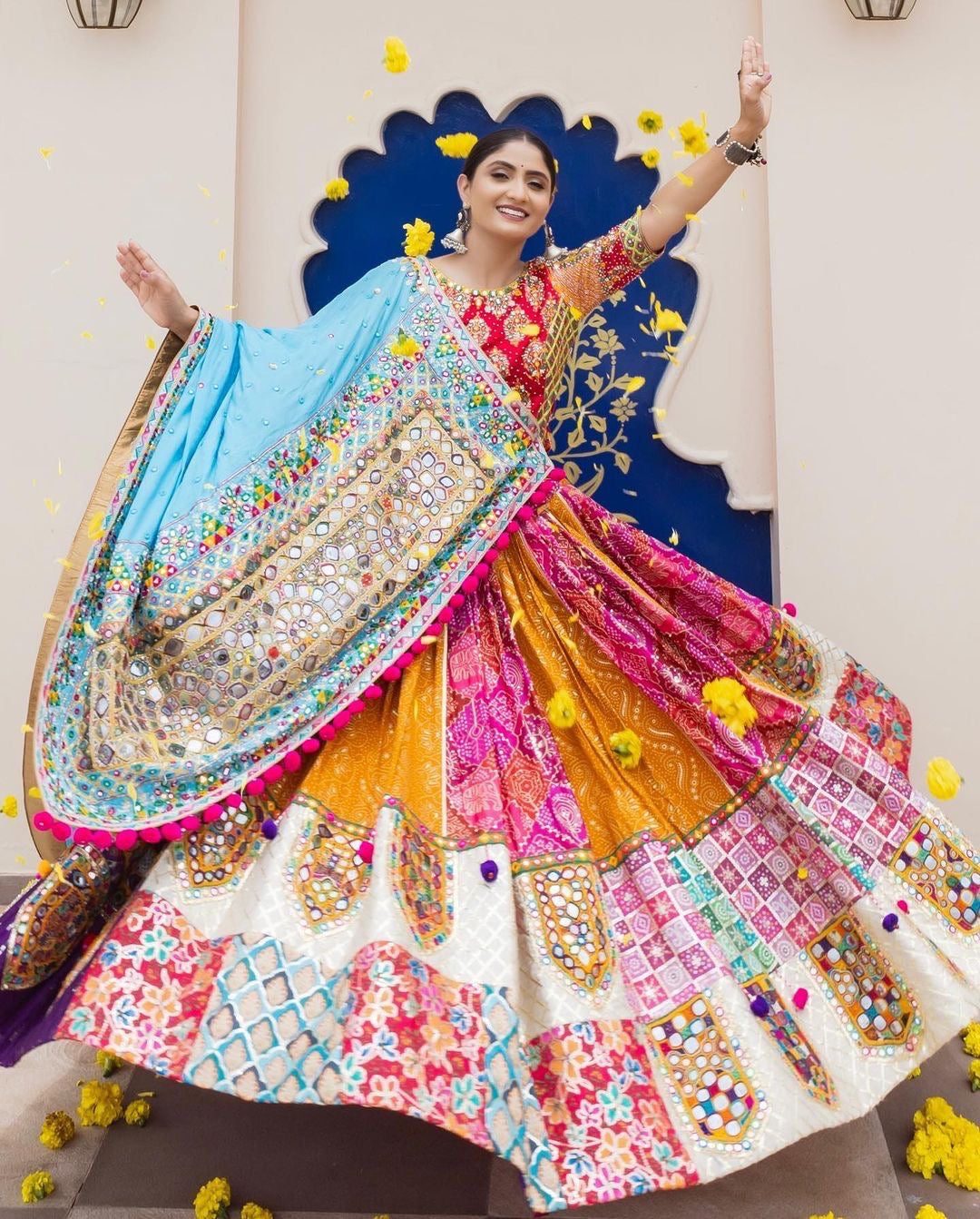 Muslin Digital Print with Kutch Tredition work Chaniya Choli - Premium from Ethenika.com - Just INR 3990! Shop now at Ethenika.com