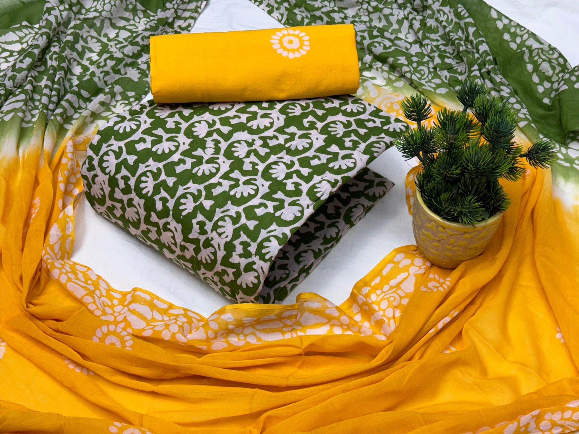 Cotton Hand Blocked Wax Batik - Premium  from Ethenika.com - Just INR 1490! Shop now at Ethenika.com
