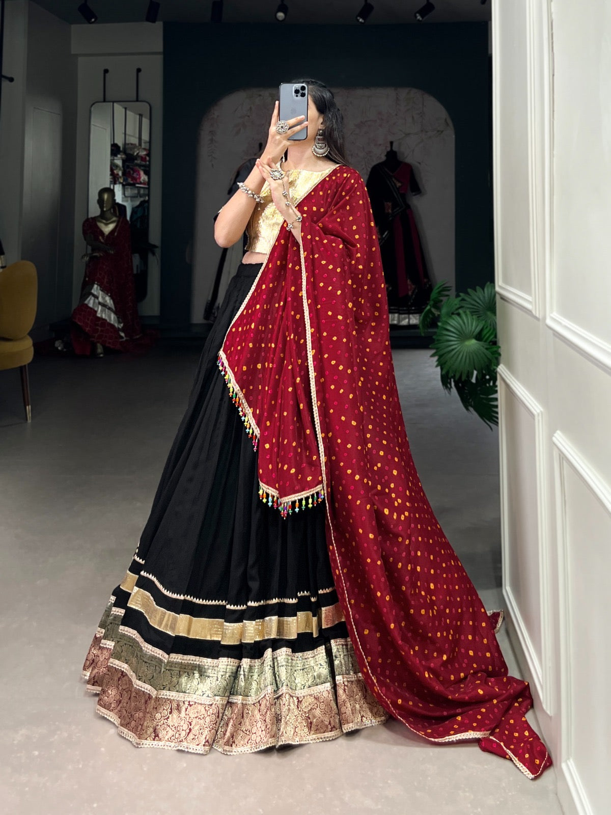 Rayon Jeckard Emboss work Navratri Special Chaniya Choli - Premium from Ethenika.com - Just INR 4990! Shop now at Ethenika.com