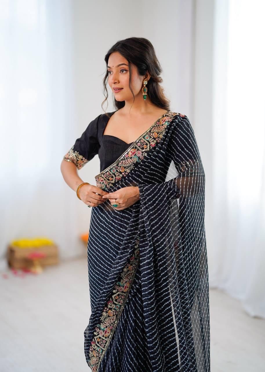 Ethenika Trending Leheriya Saree