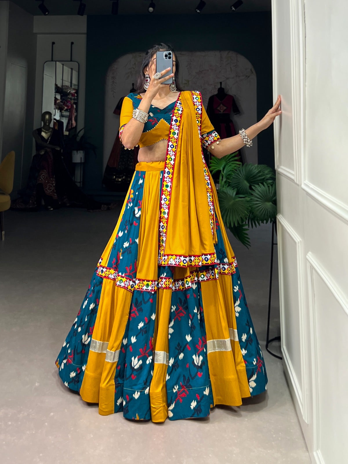 Gamthi work chaniya choli fashion