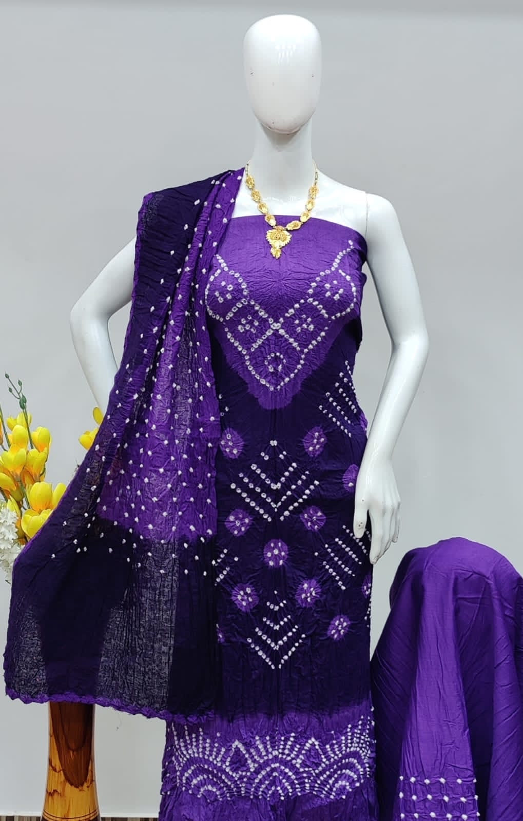 Original bandhani hotsell dress material