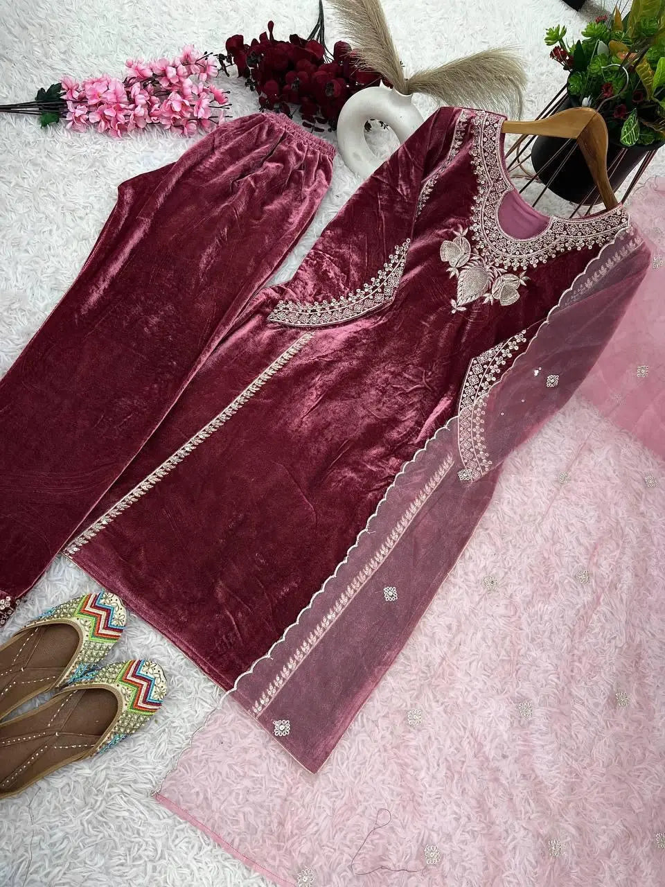 Premium Ethenika Winter Wear Velvet Suit - Premium  from Ethenika.com  - Just INR 2990! Shop now at Ethenika.com