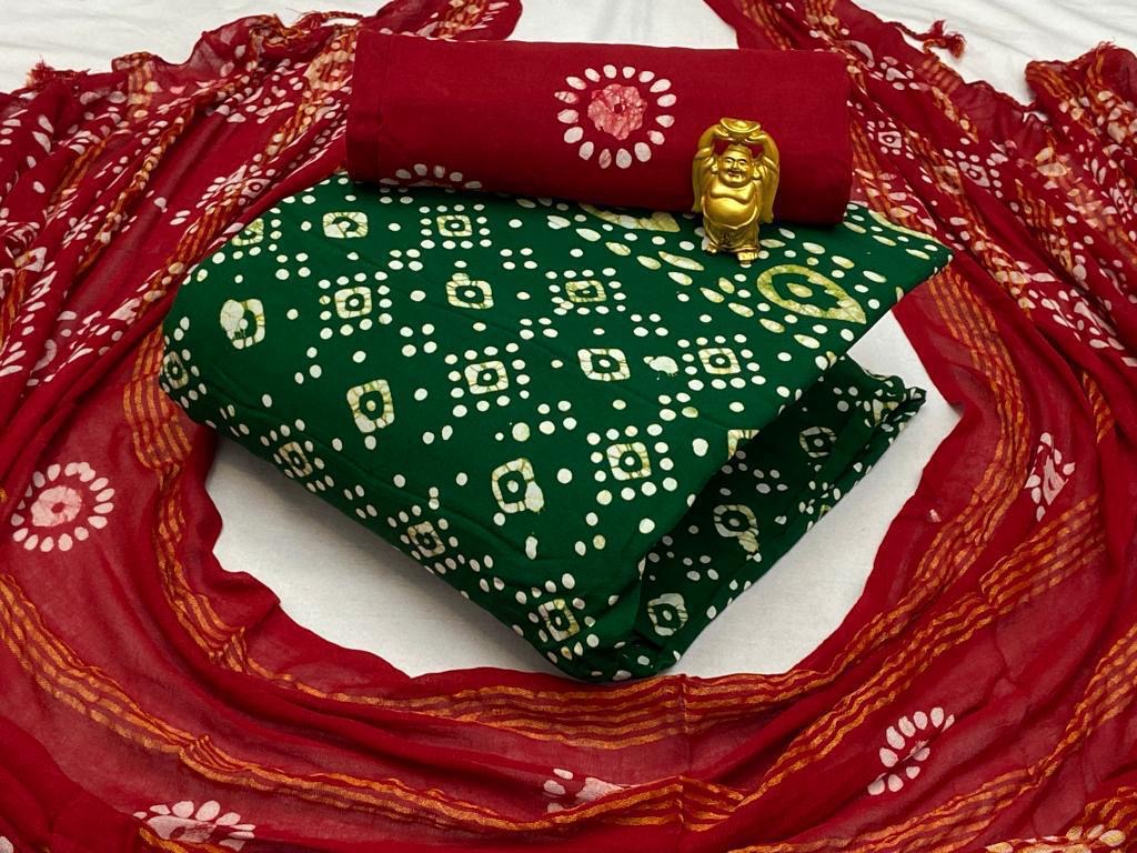 Cotton Authentic Hand Blocked Wax Batik Dress Material (Unstitched) - Premium from Ethenika.com - Just INR 1490! Shop now at Ethenika.com