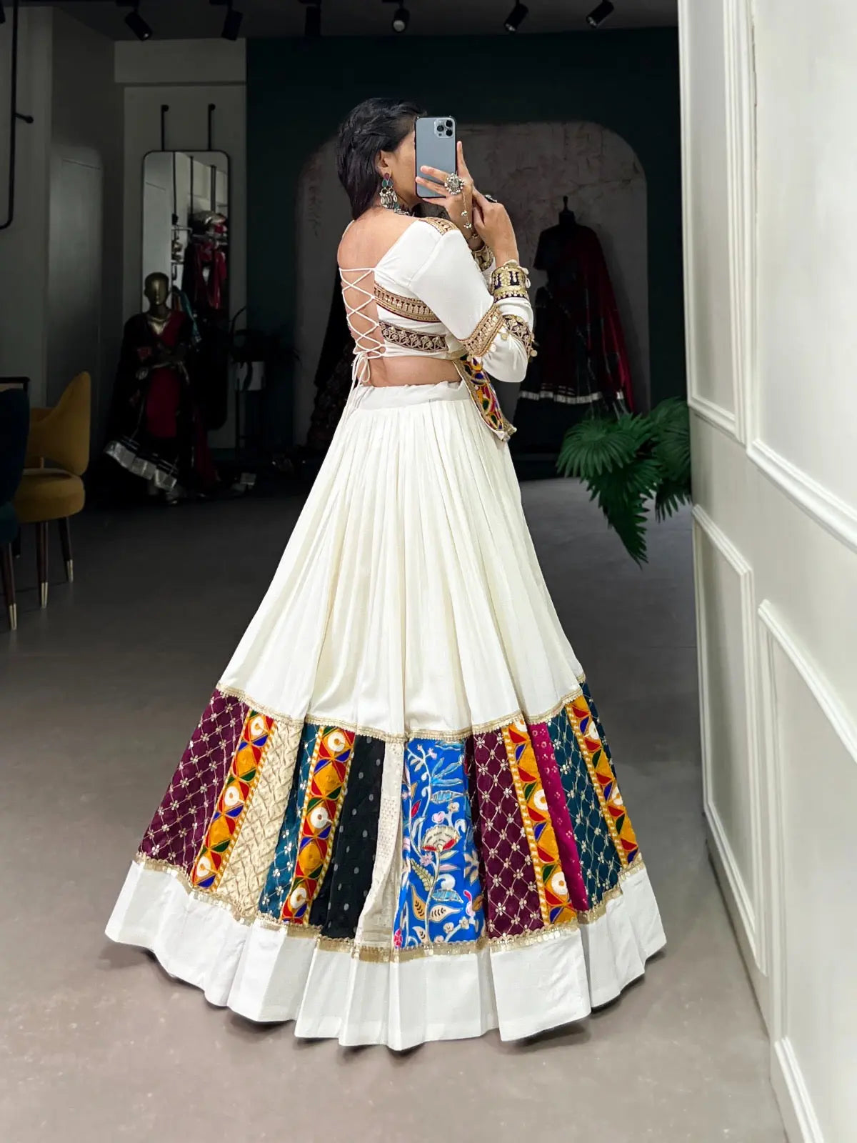 Rayon gamthi work White Concept Navratri Special Chaniya Choli - Premium  from Ethenika.com - Just INR 5590! Shop now at Ethenika.com