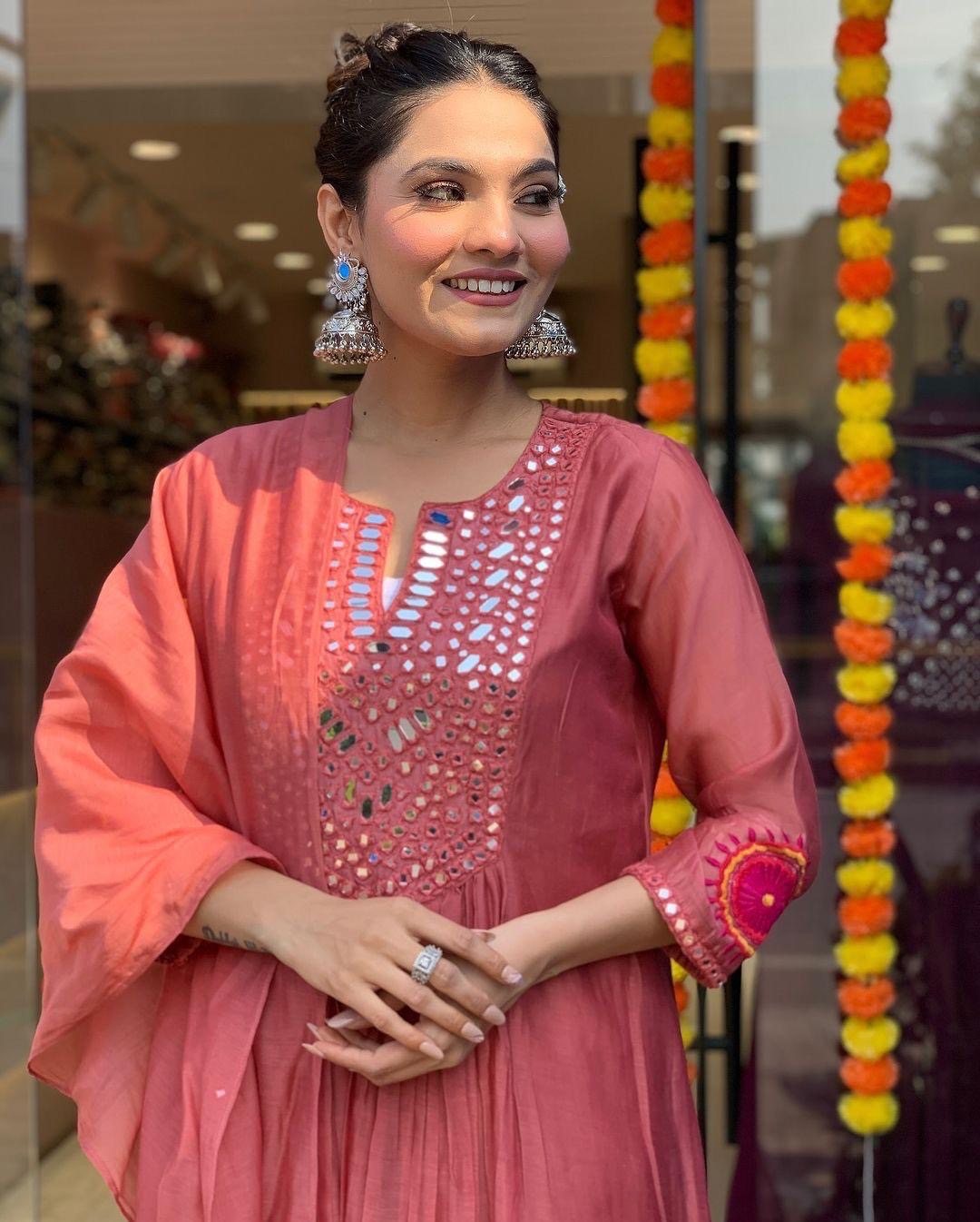 Muslin Summer Special Mirror work Kurti Pant Dupatta Set (Stitched) - Premium from Ethenika.com - Just INR 2490! Shop now at Ethenika.com